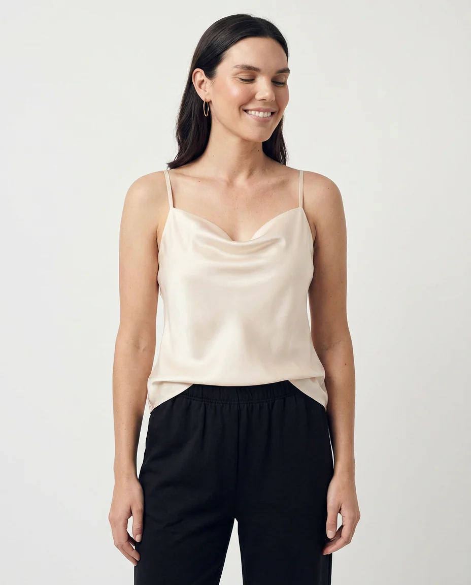 Mari Satin Tank Cream - Image 5