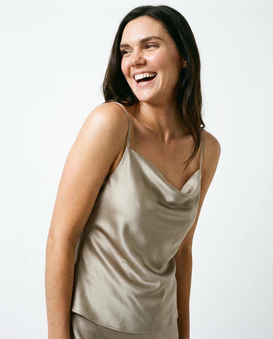 Mari Satin Tank Laurel Oak - Image 4
