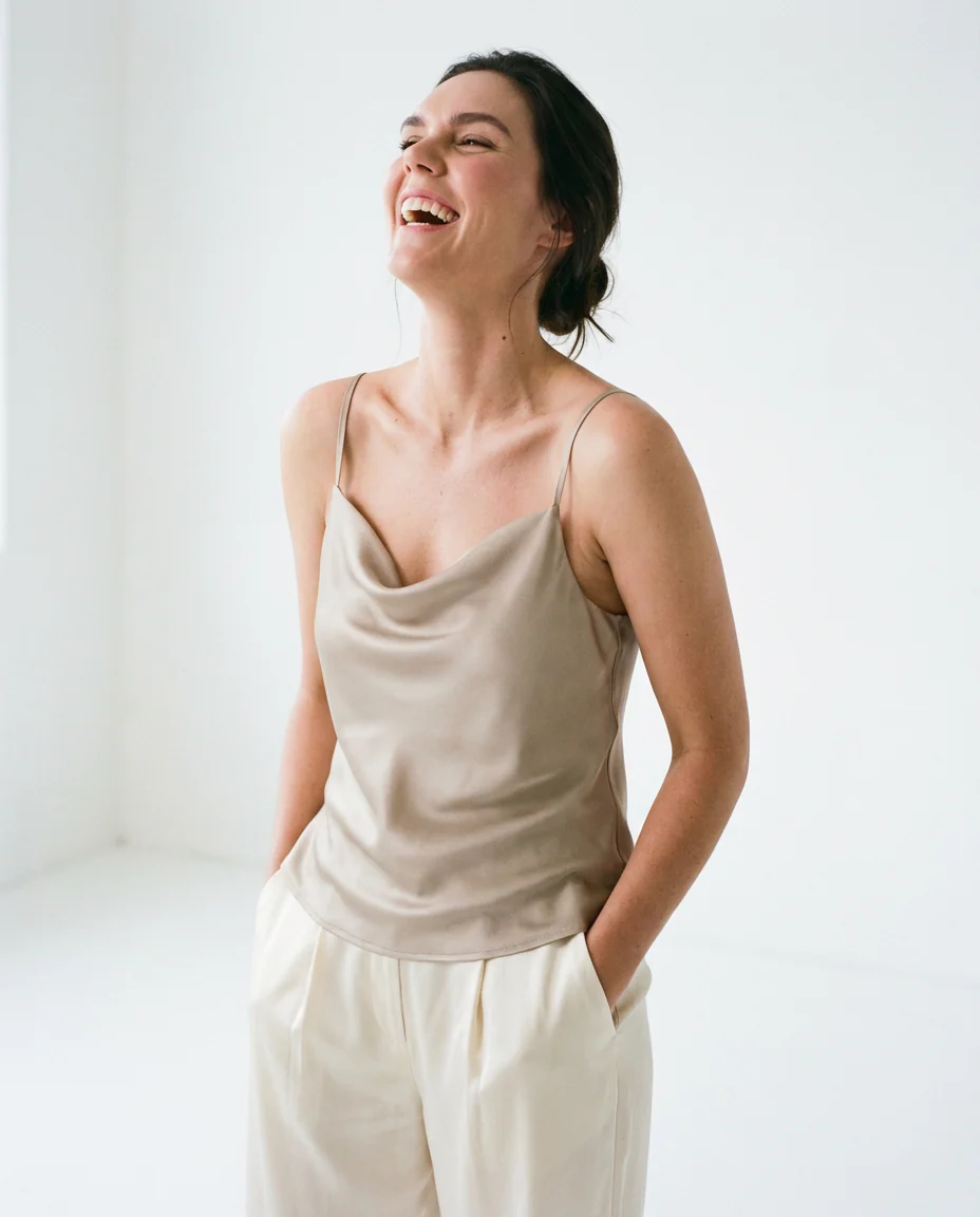 Mari Satin Tank Laurel Oak - Image 5