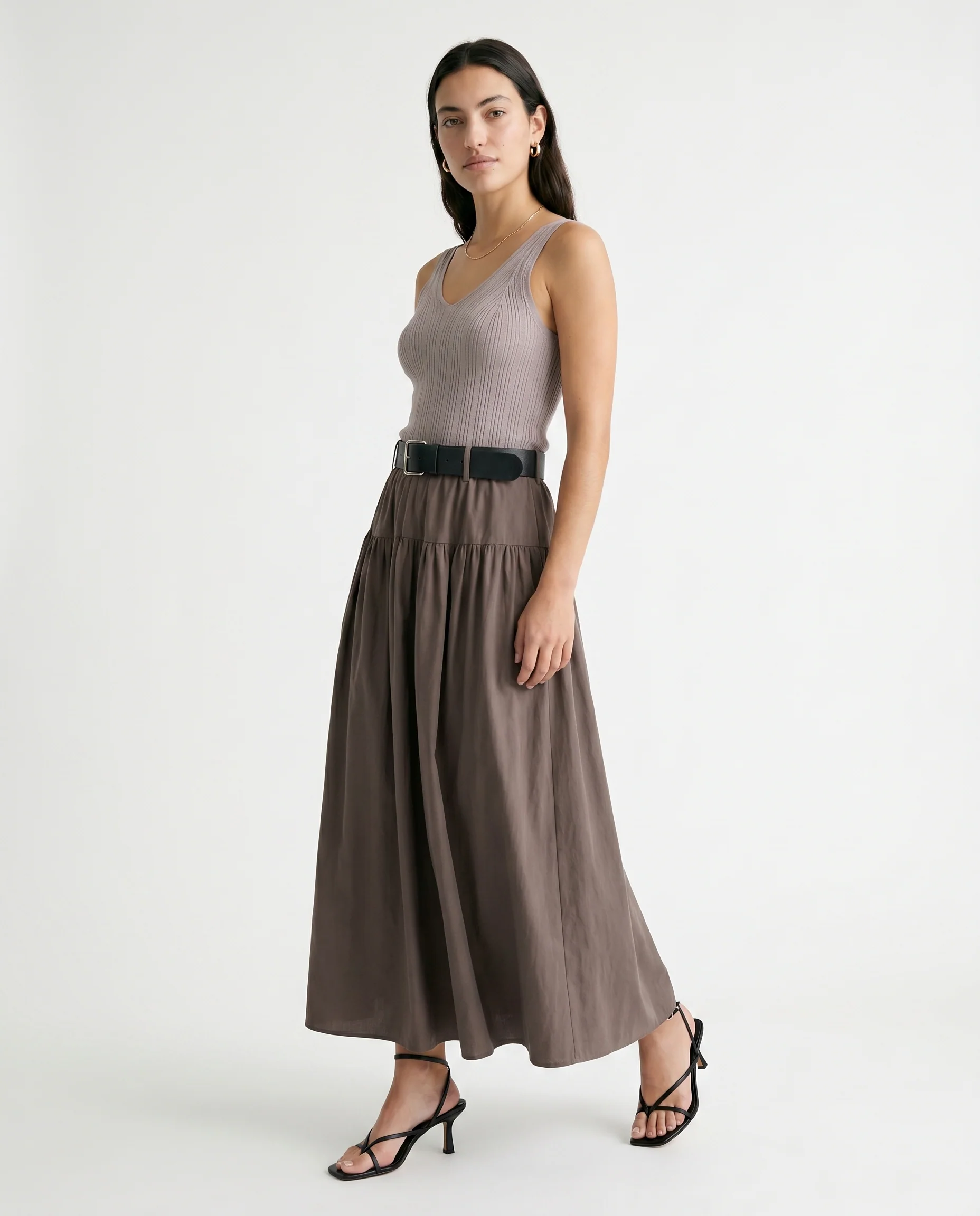 Marled Sleeveless Knit Dress Marled - Image 2