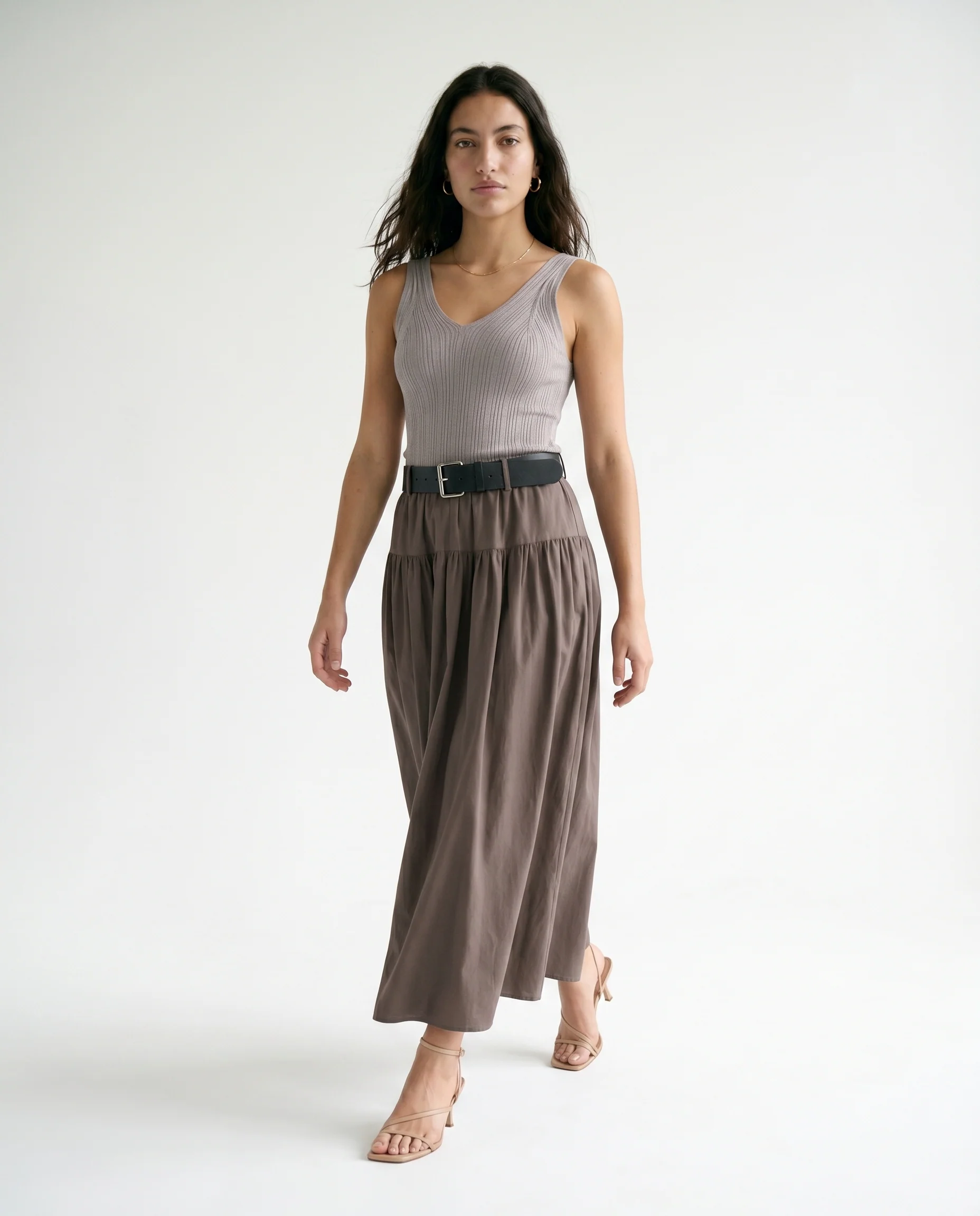 Marled Sleeveless Knit Dress Marled - Image 3