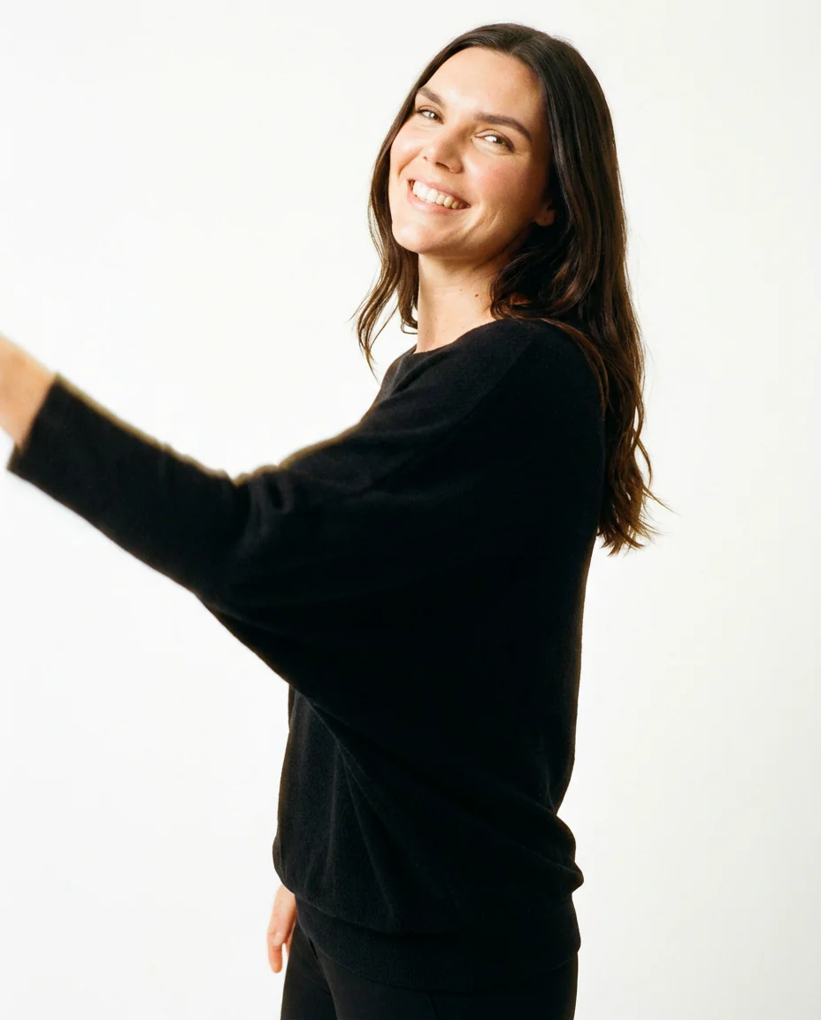 Off Shoulder Dolman Slv Tunic Black - Image 4