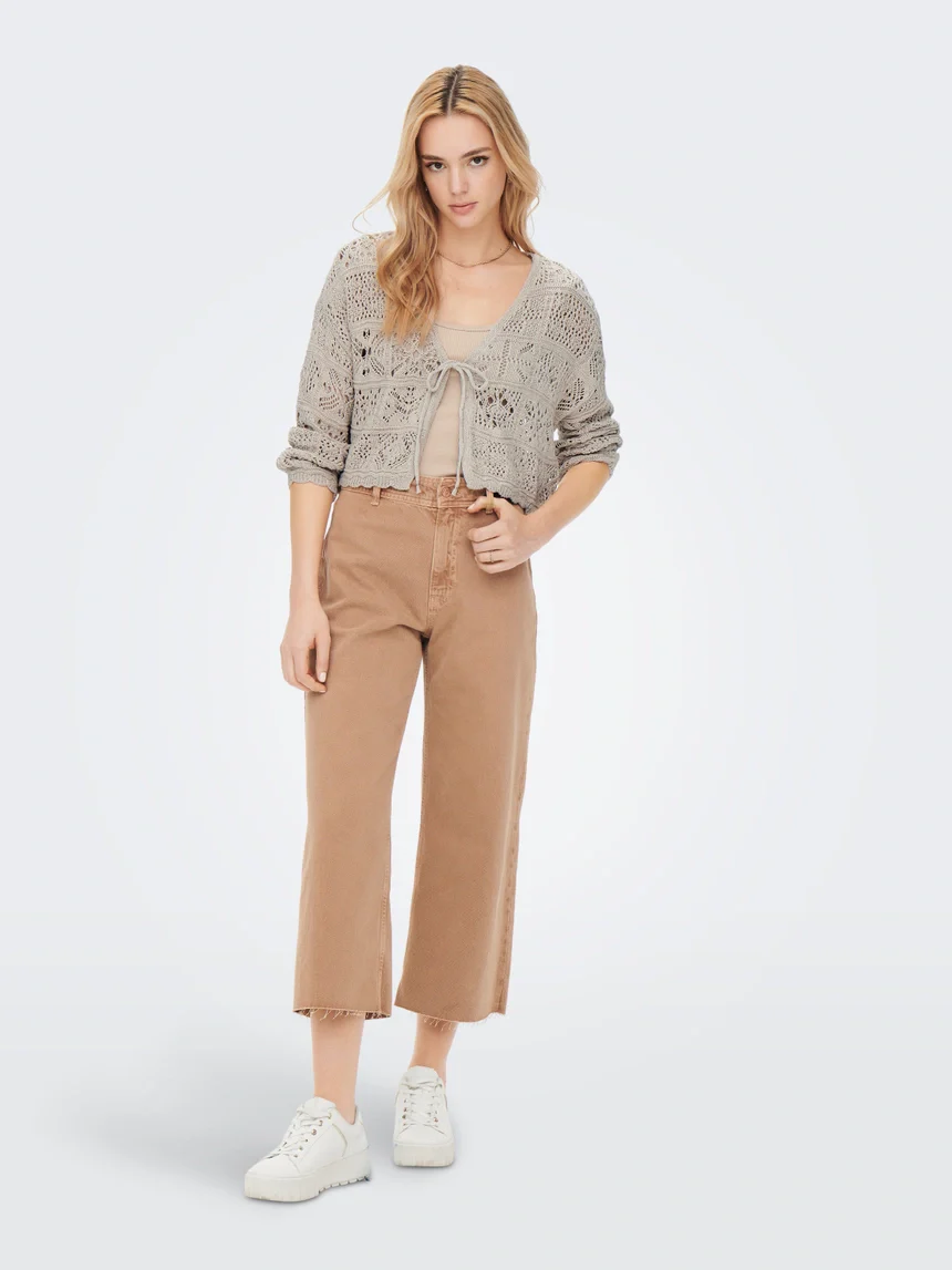 ONL Beach Life Knit Cardigan Cloud Dancer - Image 3