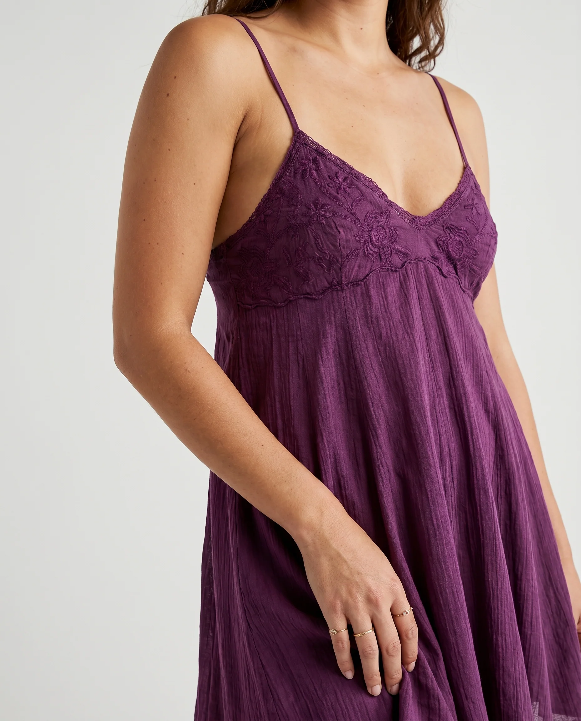 Onlpanola Short Strap Dress Wvn Grape Wine - Image 4