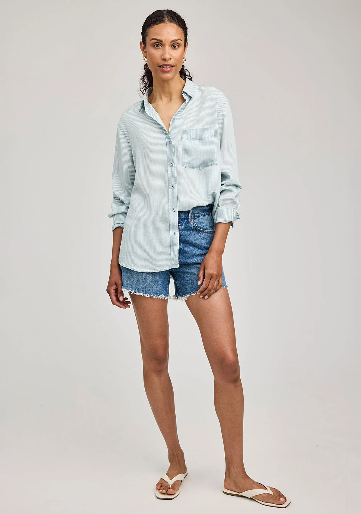 Ozzy Button Up Blue Stripe