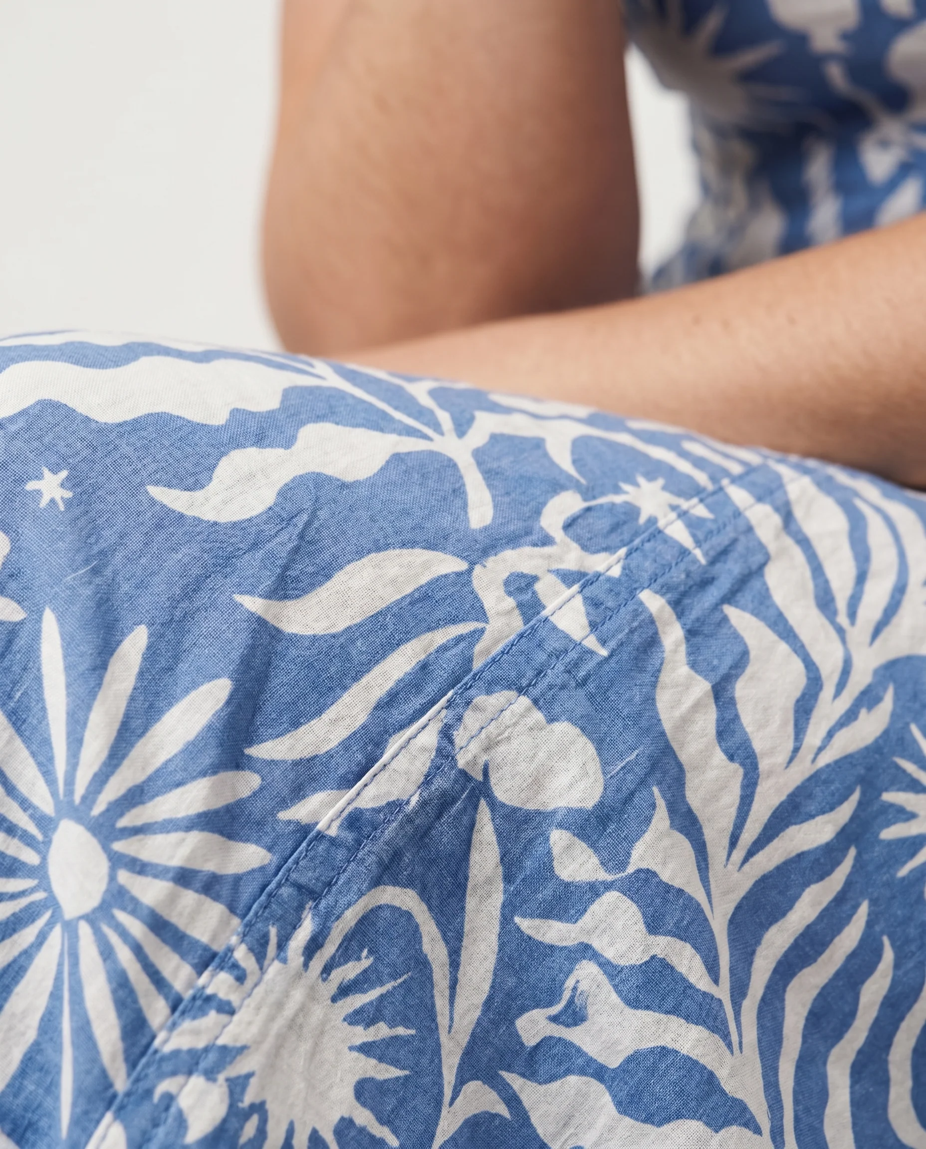 Palmetto Midi Dress Blue Cream - Image 5