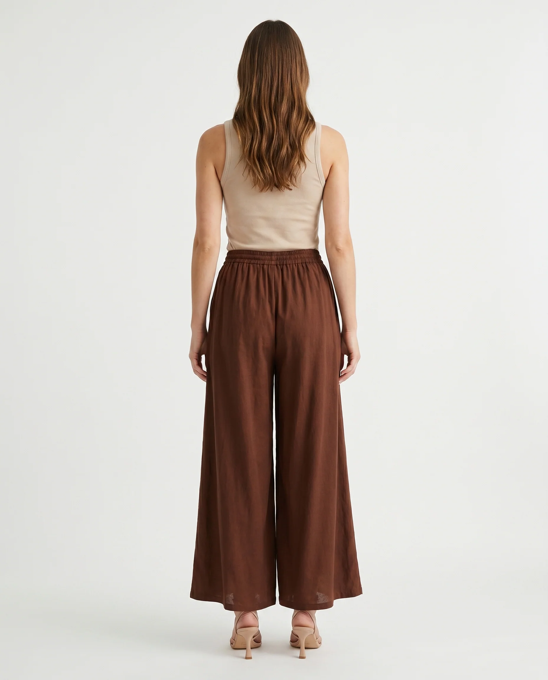 Pleated Pants Brown - Image 2