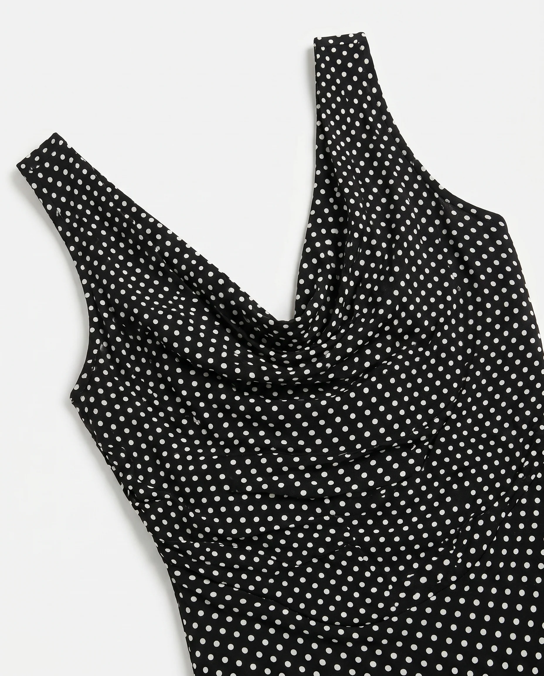 Polka Dot Dress Black/White - Image 5