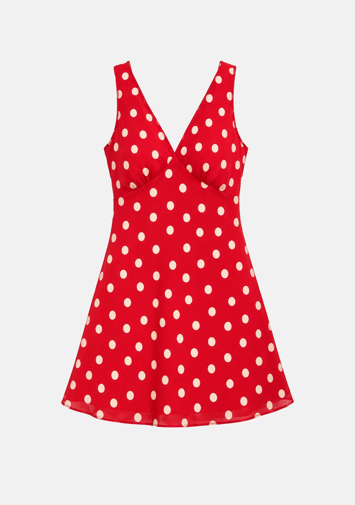 Polka Dot Mini Dress Red/Ivory