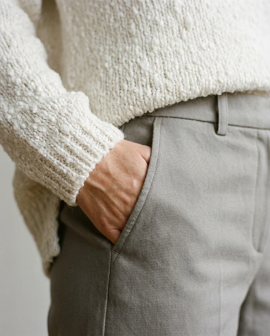 Popcorn Knit Sweater Cream Ivory - Image 2