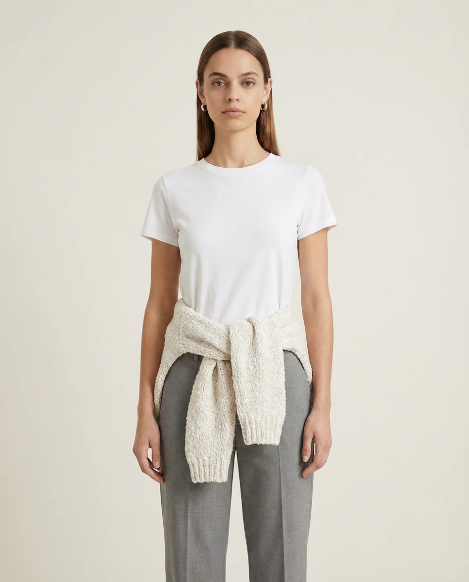 Popcorn Knit Sweater Cream Ivory - Image 5