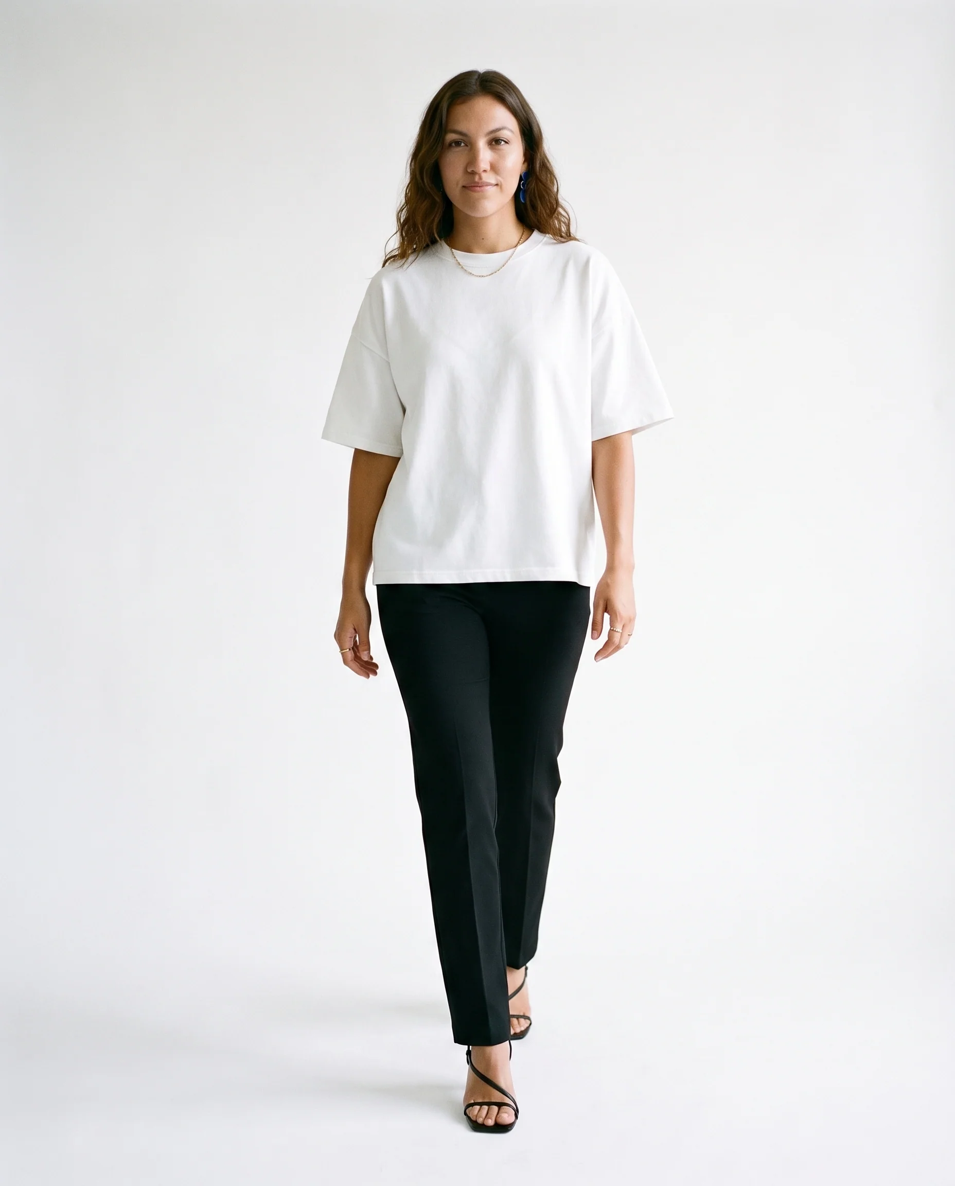 Premium Heavyweight Cotton Oversized Tee White - Image 2