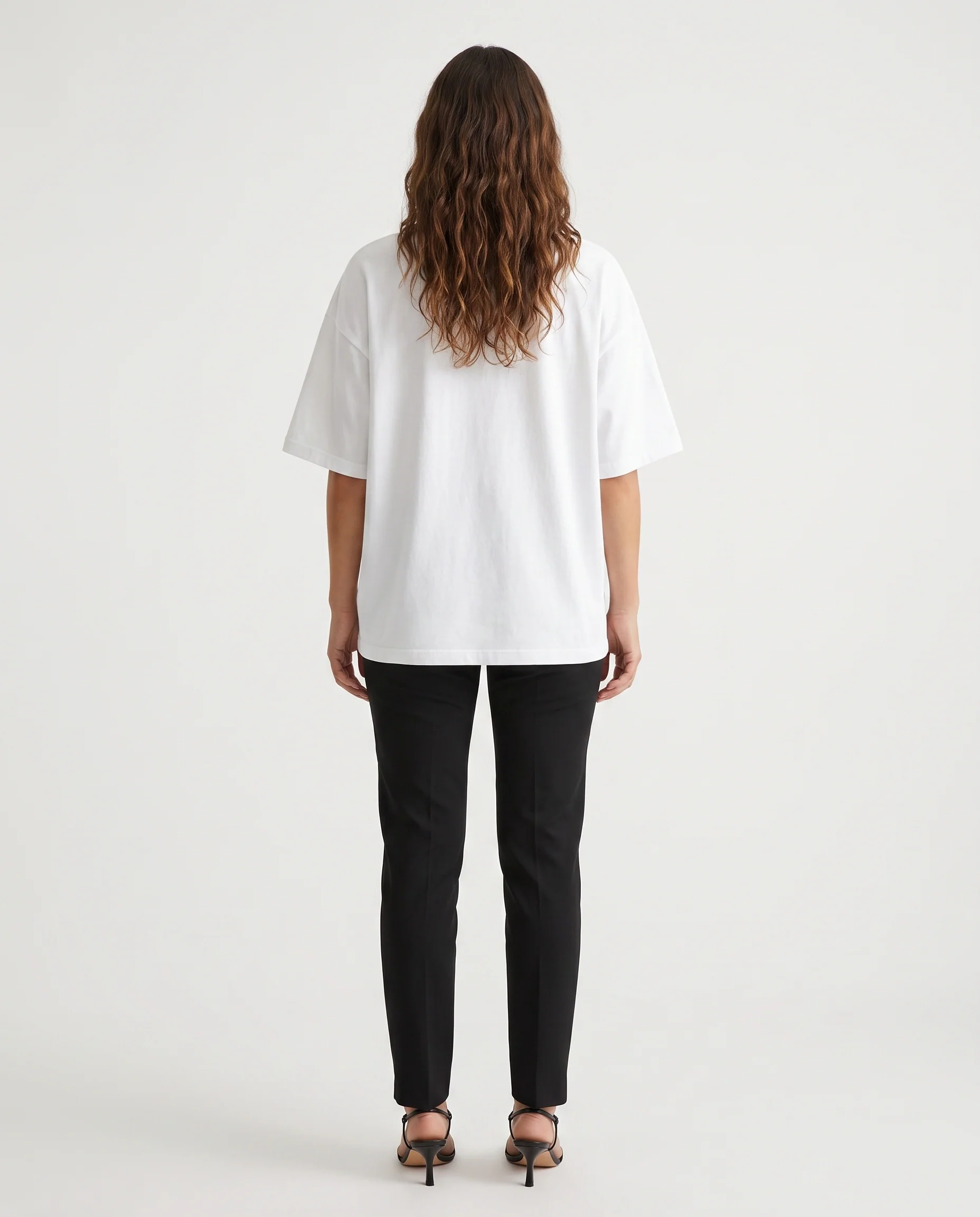 Premium Heavyweight Cotton Oversized Tee White - Image 3