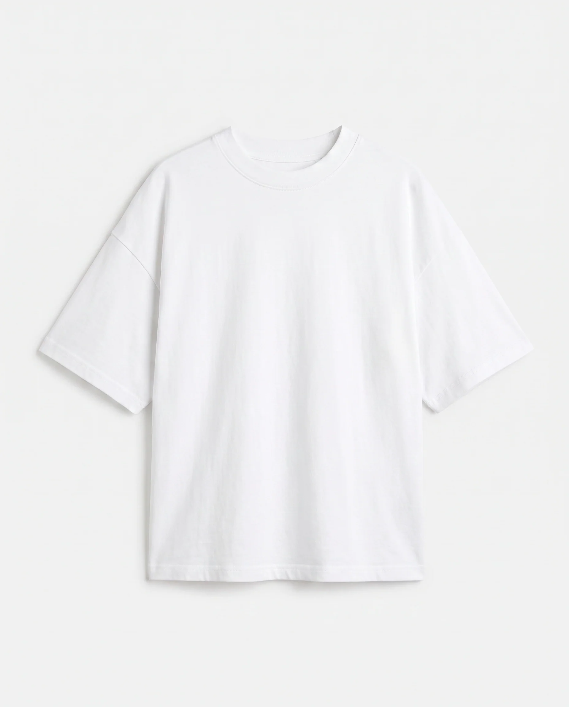 Premium Heavyweight Cotton Oversized Tee White - Image 5