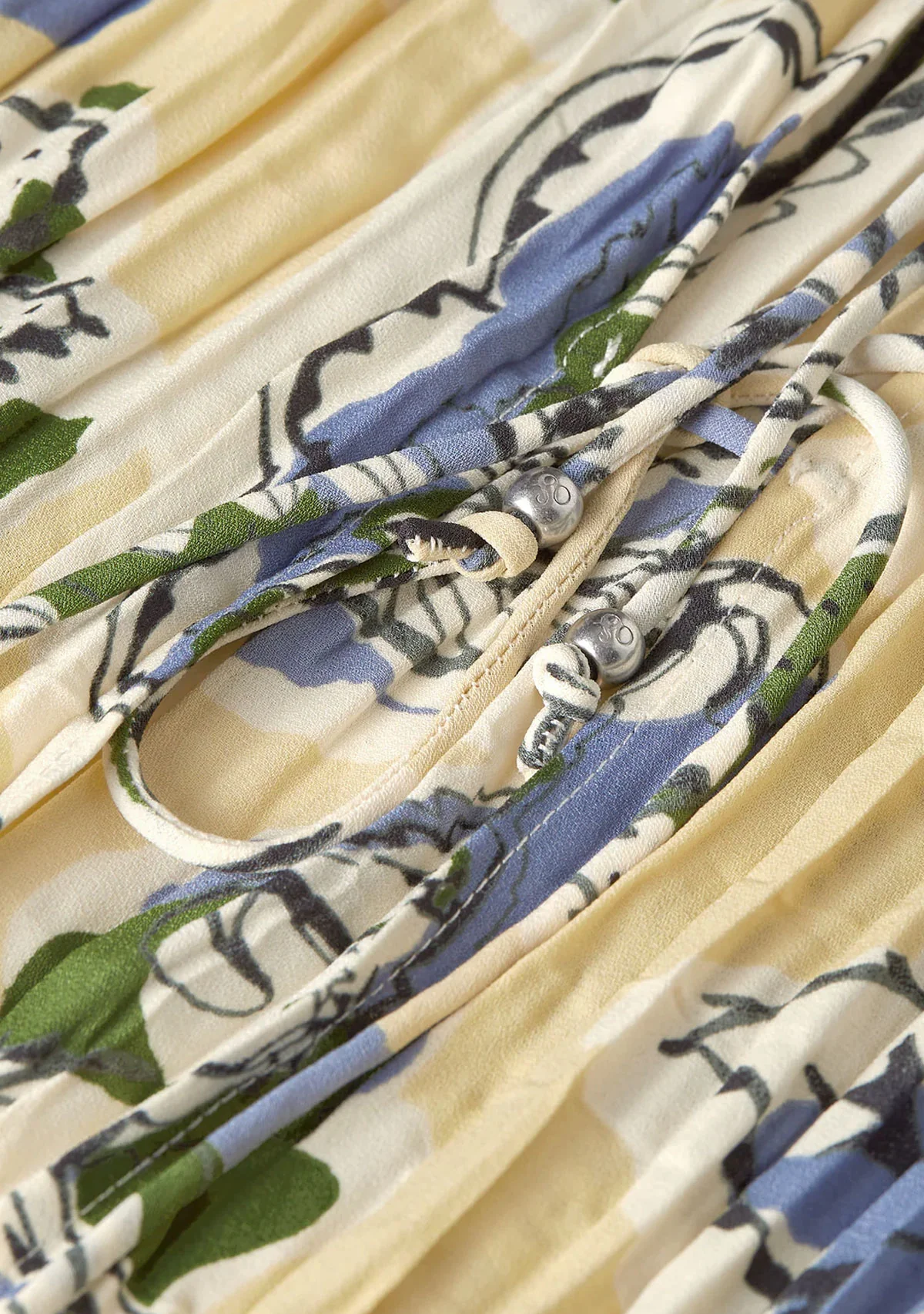 Printed Micro Pleat Top Lucky Bandana Multi Parsnip - Image 5