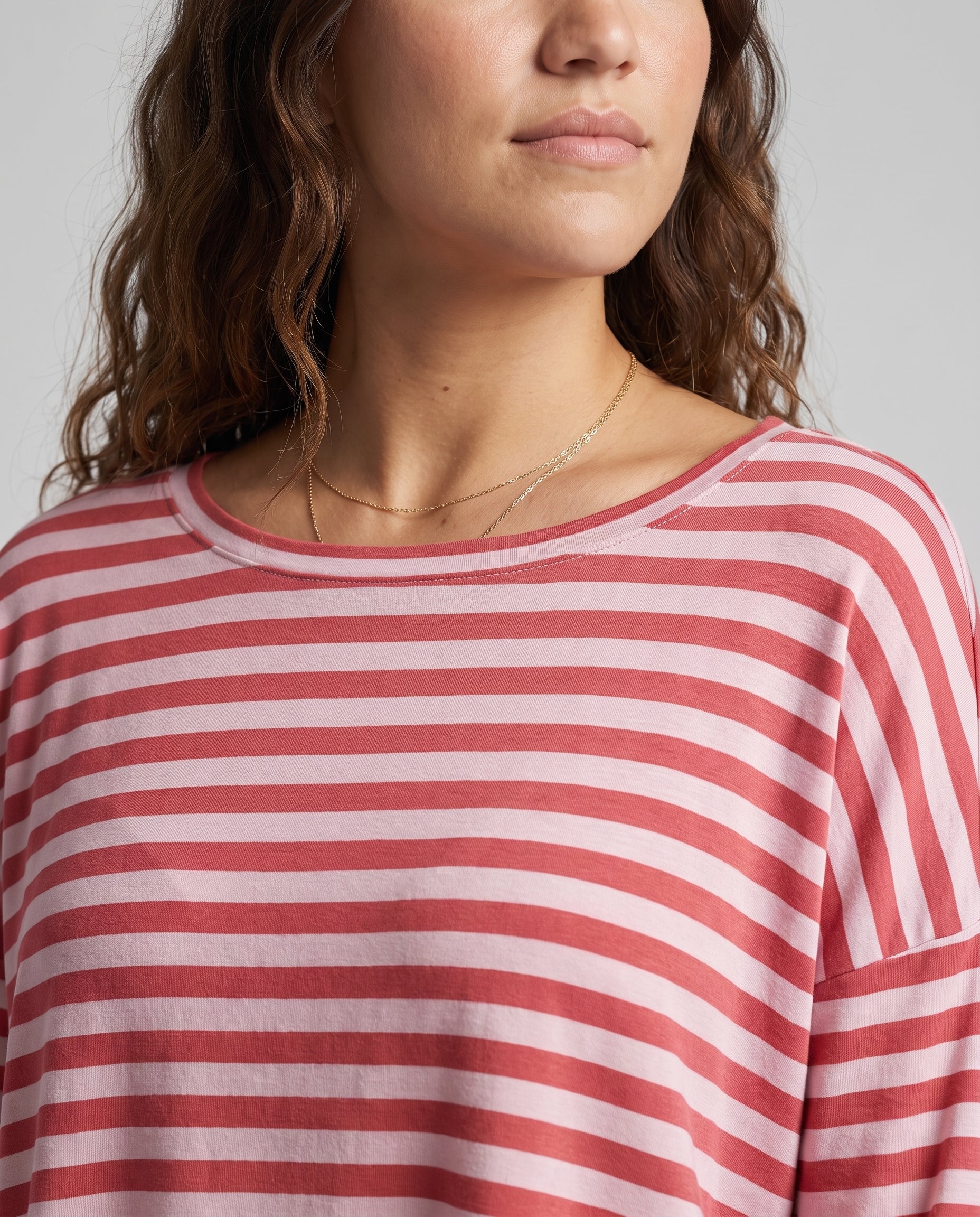 Red Stripe Summer Knit Sweater Red Stripe - Image 2