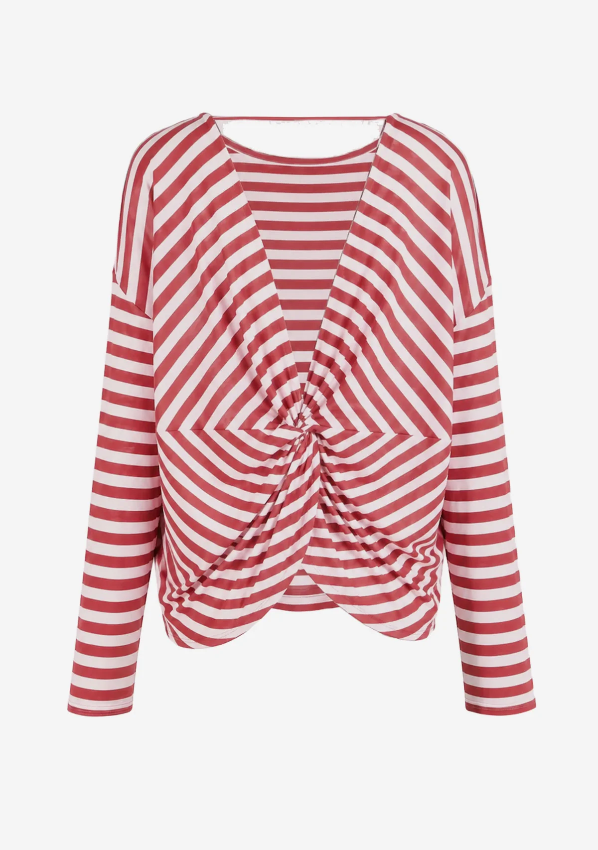 Red Stripe Summer Knit Sweater Red Stripe - Image 4