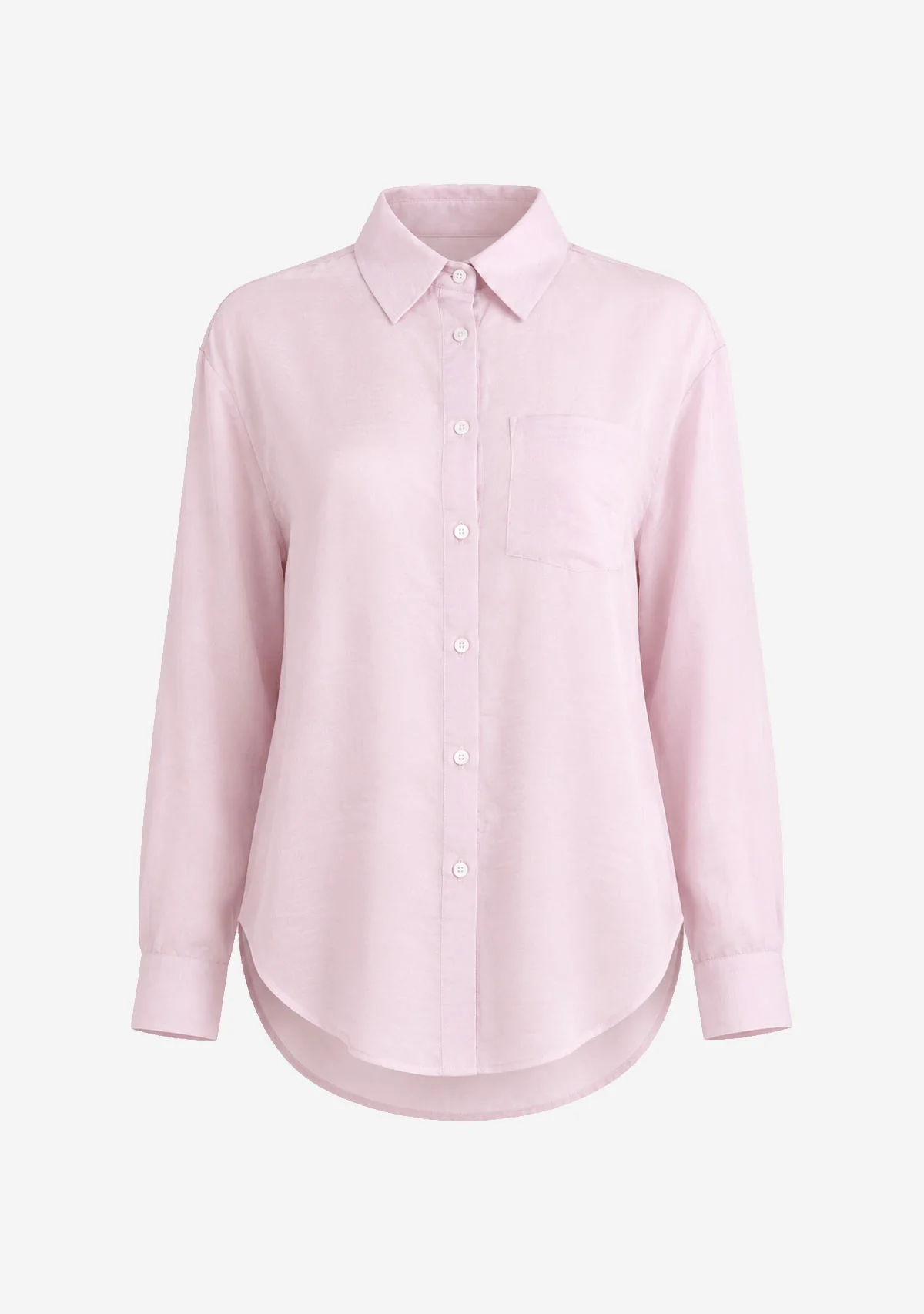 Relaxed Button-Up Shirt Pink