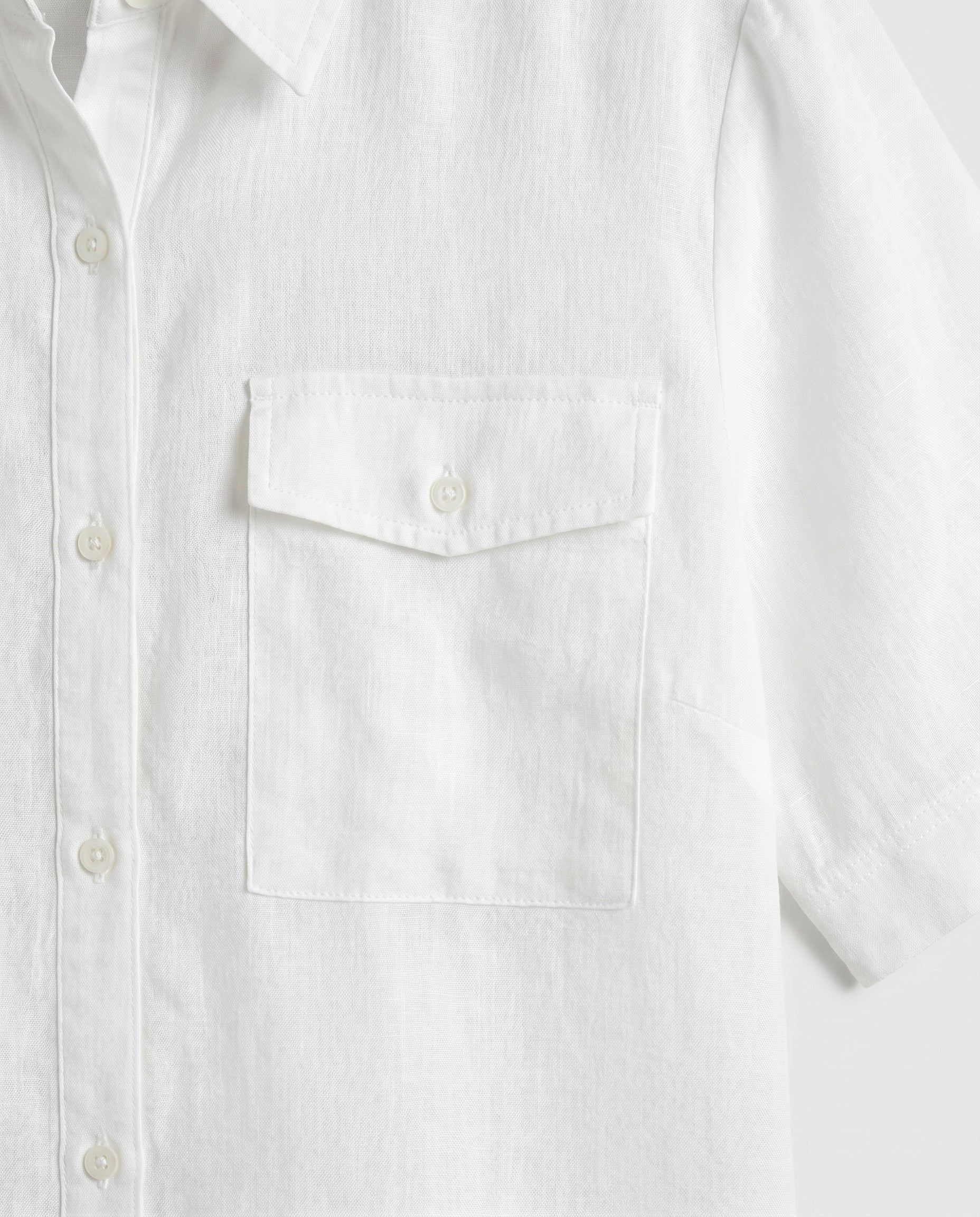 Relaxed Pocket Shirt White - Image 4