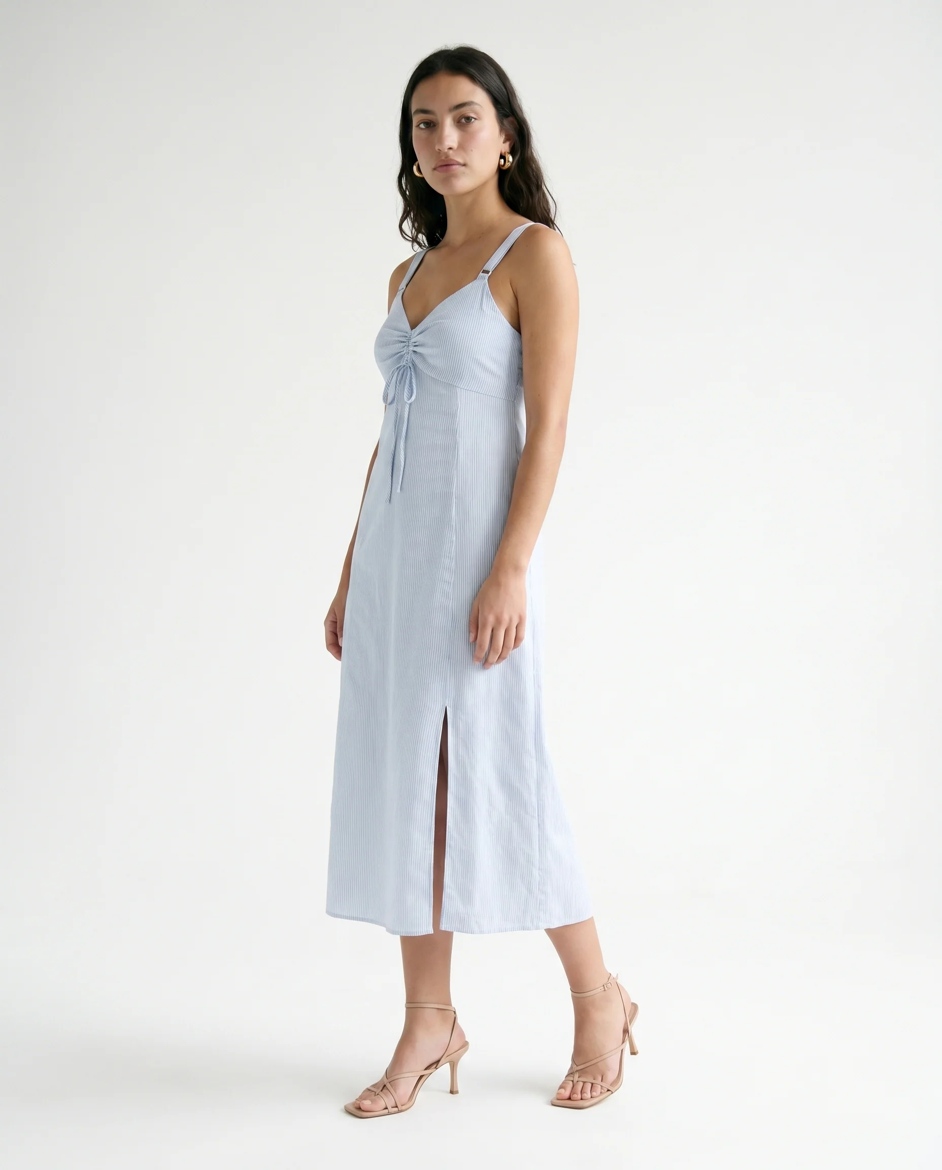 Renata Dress Blue Stripe - Image 2