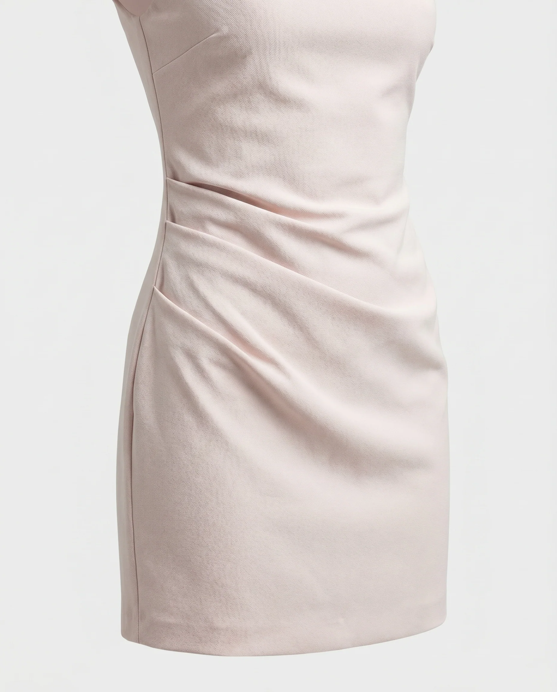 Ruched Midi Dress White - Image 6