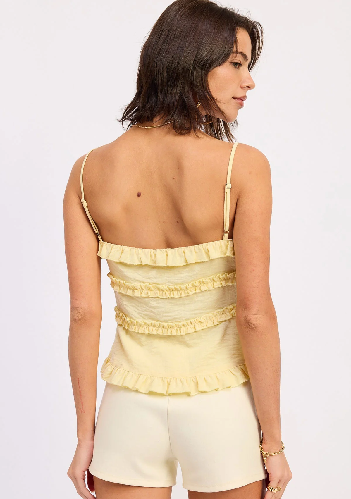 Ruffle Cami Top Butter - Image 3