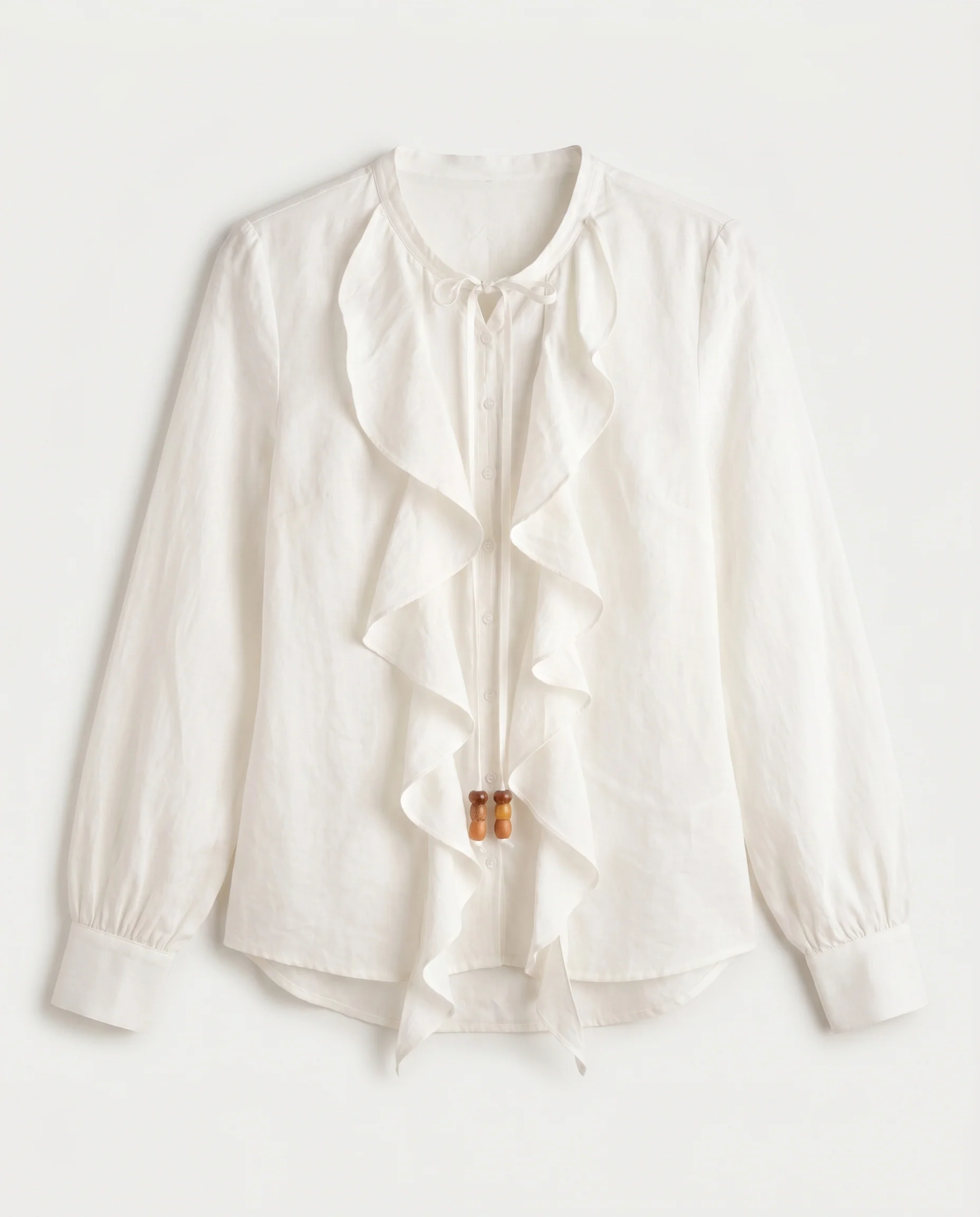Sand Flow Blouse Beige - Image 6