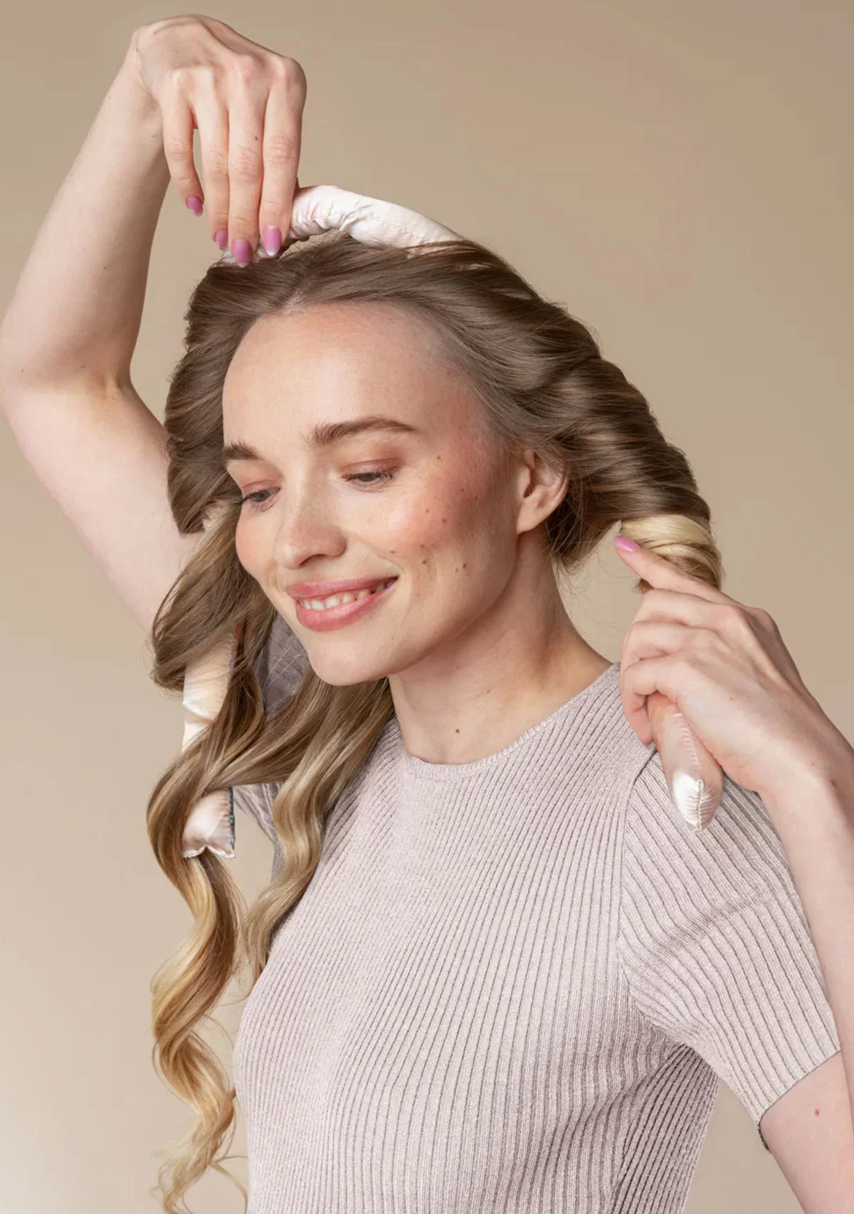 Satin Heatless Curling Set - Sunset Tie - Image 2