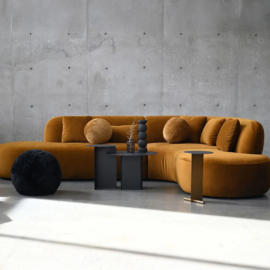 ITZA    Chaise Facing Right  Sectional Calendula  Fabric  3-Piece - Image 2