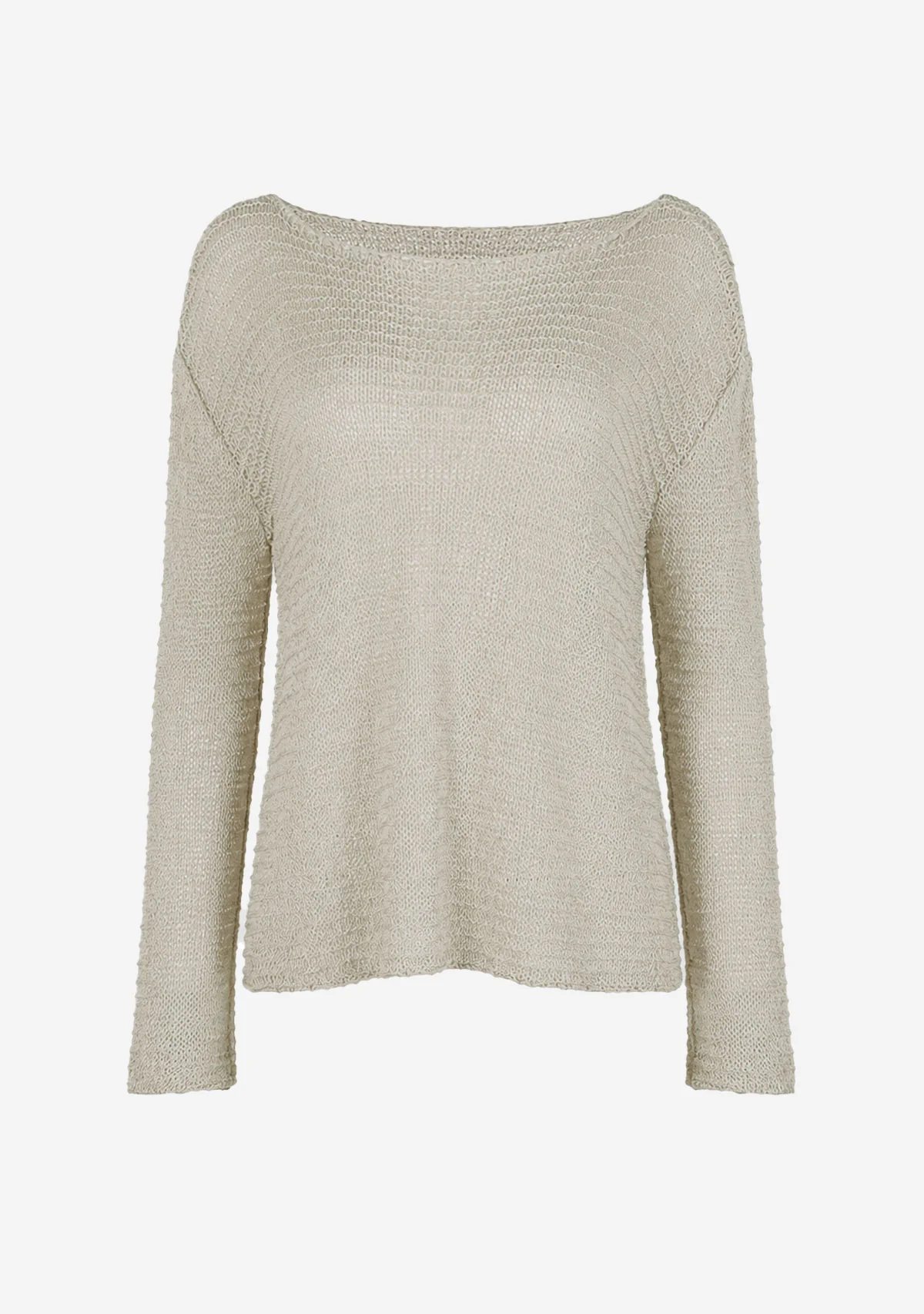Sheer Open-Knit Long Sleeve Sweater Green - Image 5