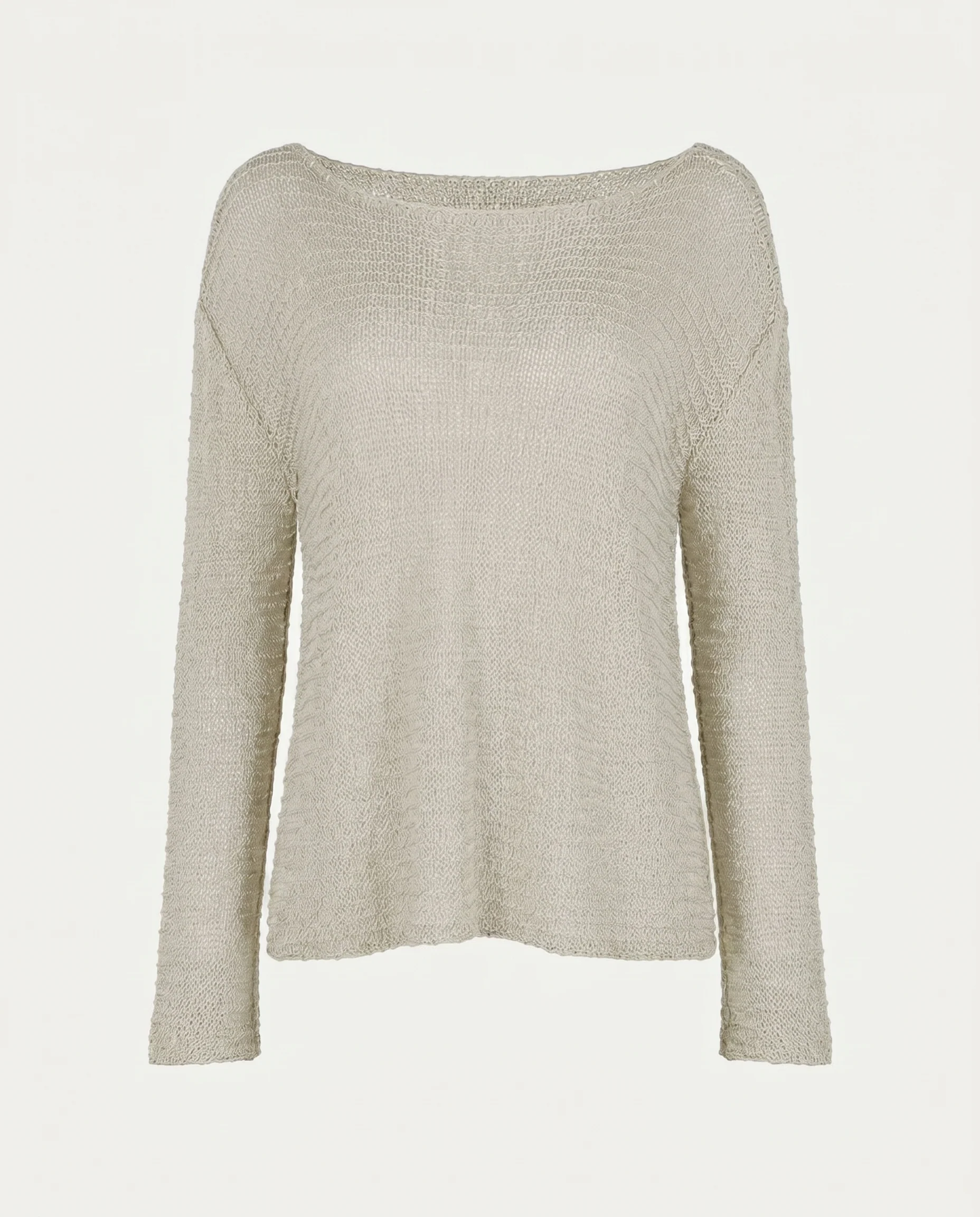 Sheer Open-Knit Long Sleeve Sweater Green - Image 7