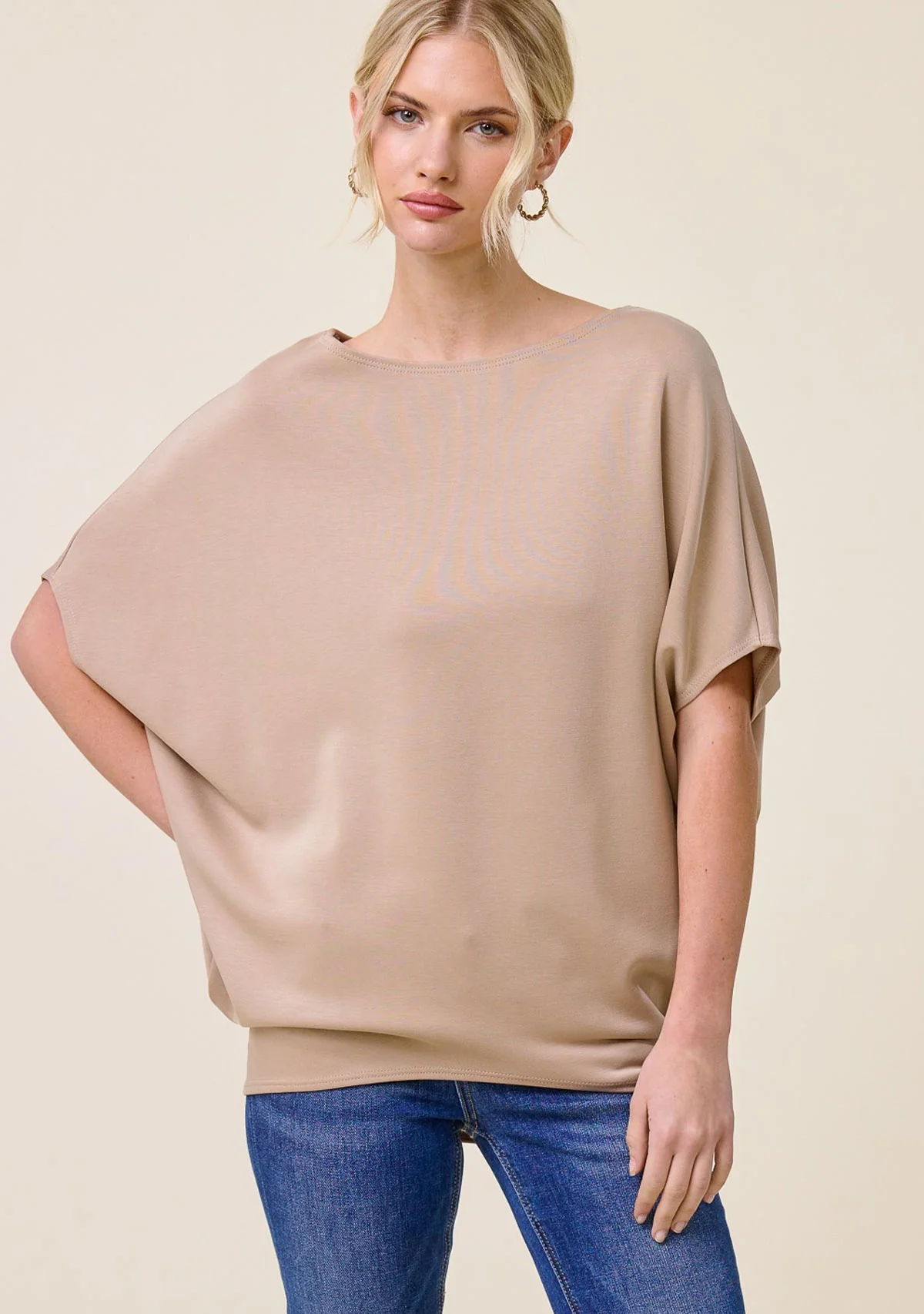 Short Sleeve Scuba Oversized Top Coco - Image 2