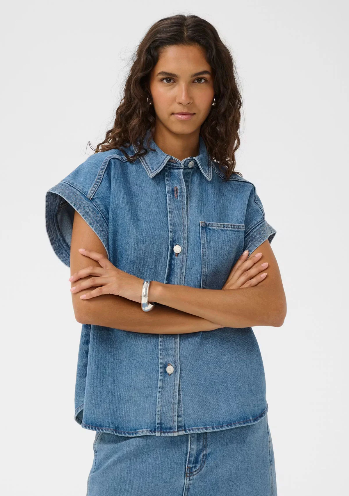 Sladabella Shirt Light Blue Denim - Image 2