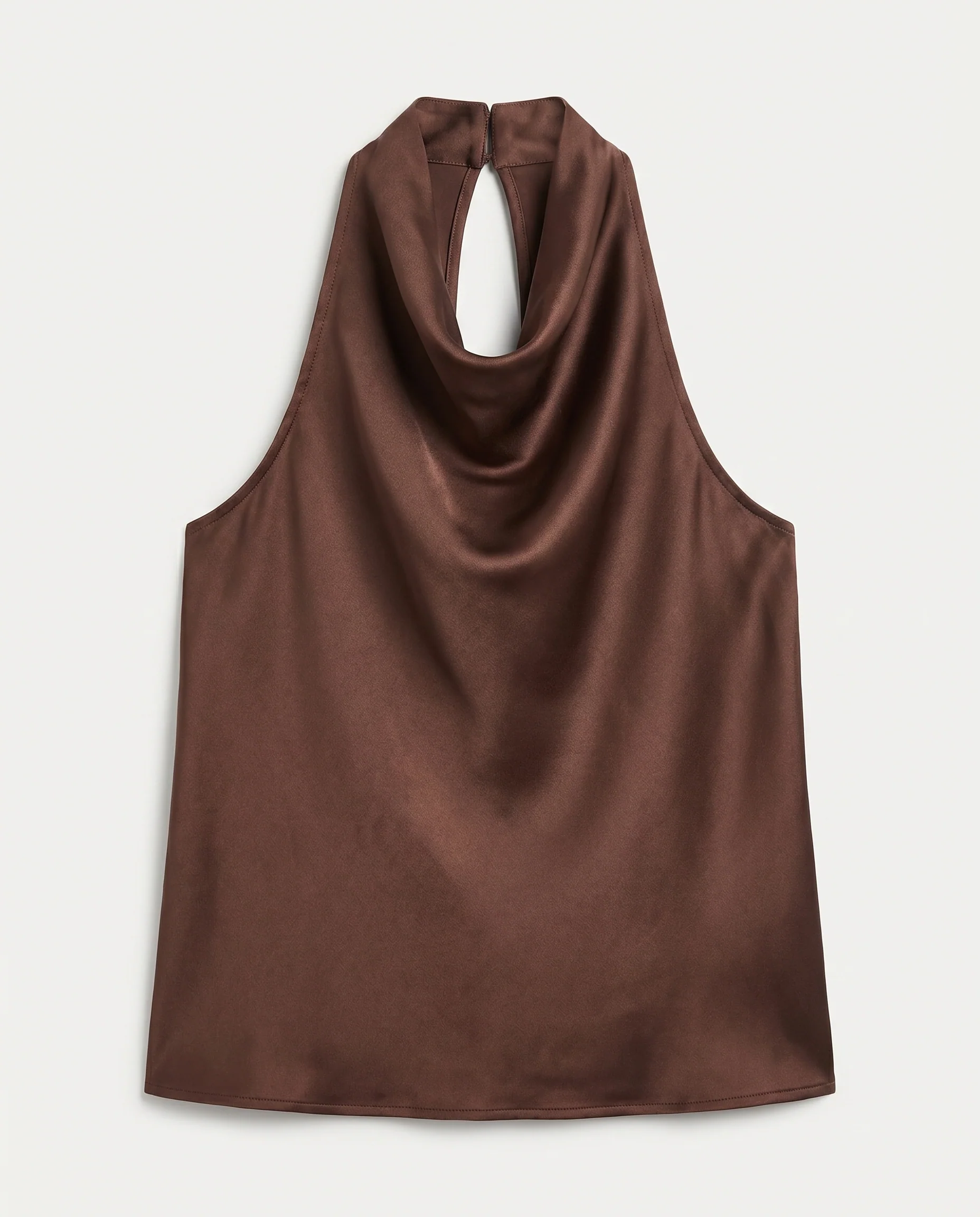 Sleeveless Cowl Neck Top Coffee - Image 4