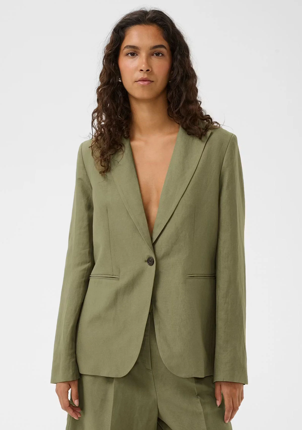 Slragna Basic Blazer Dusky Green - Image 2