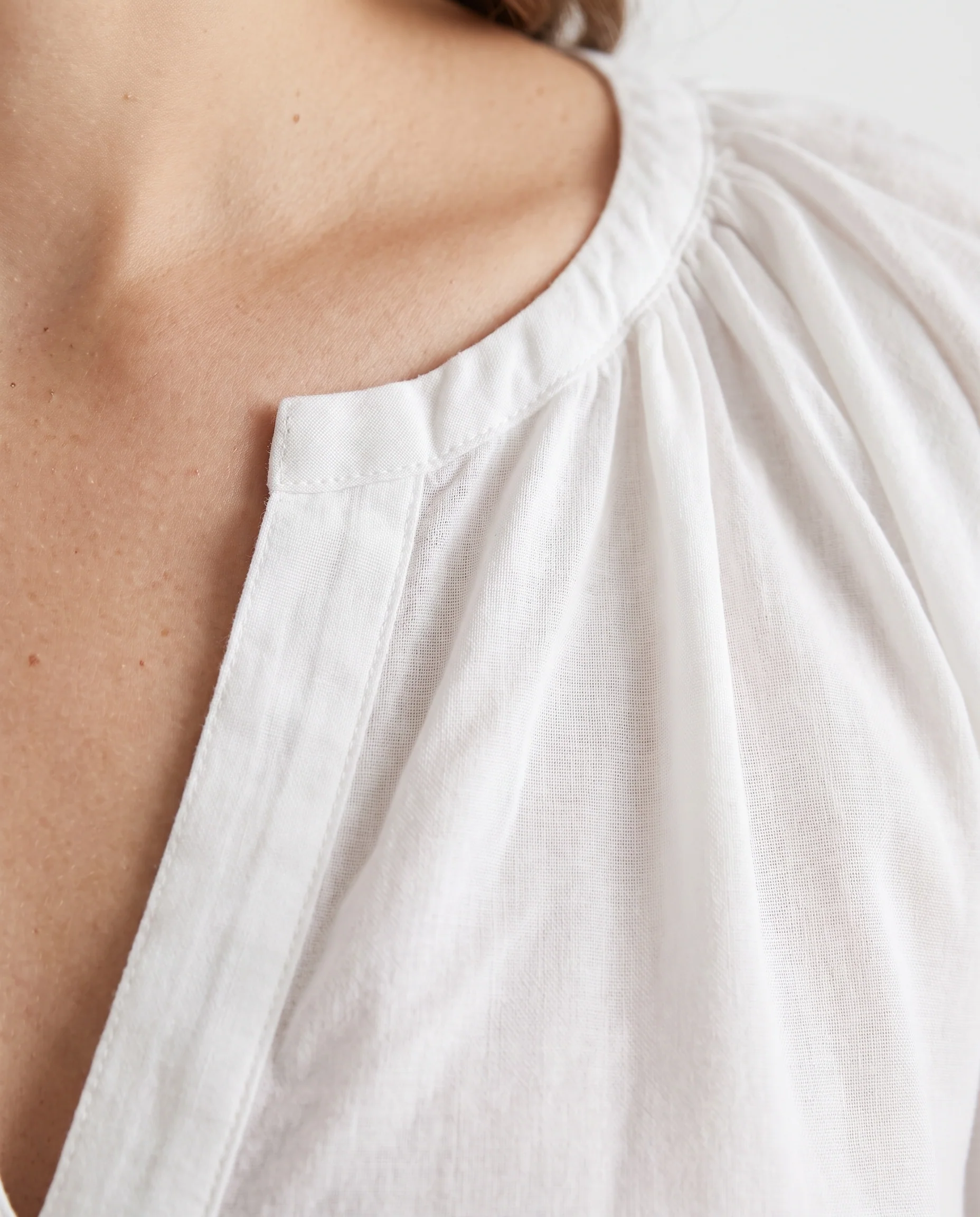 Soft Drape Blouse White - Image 3