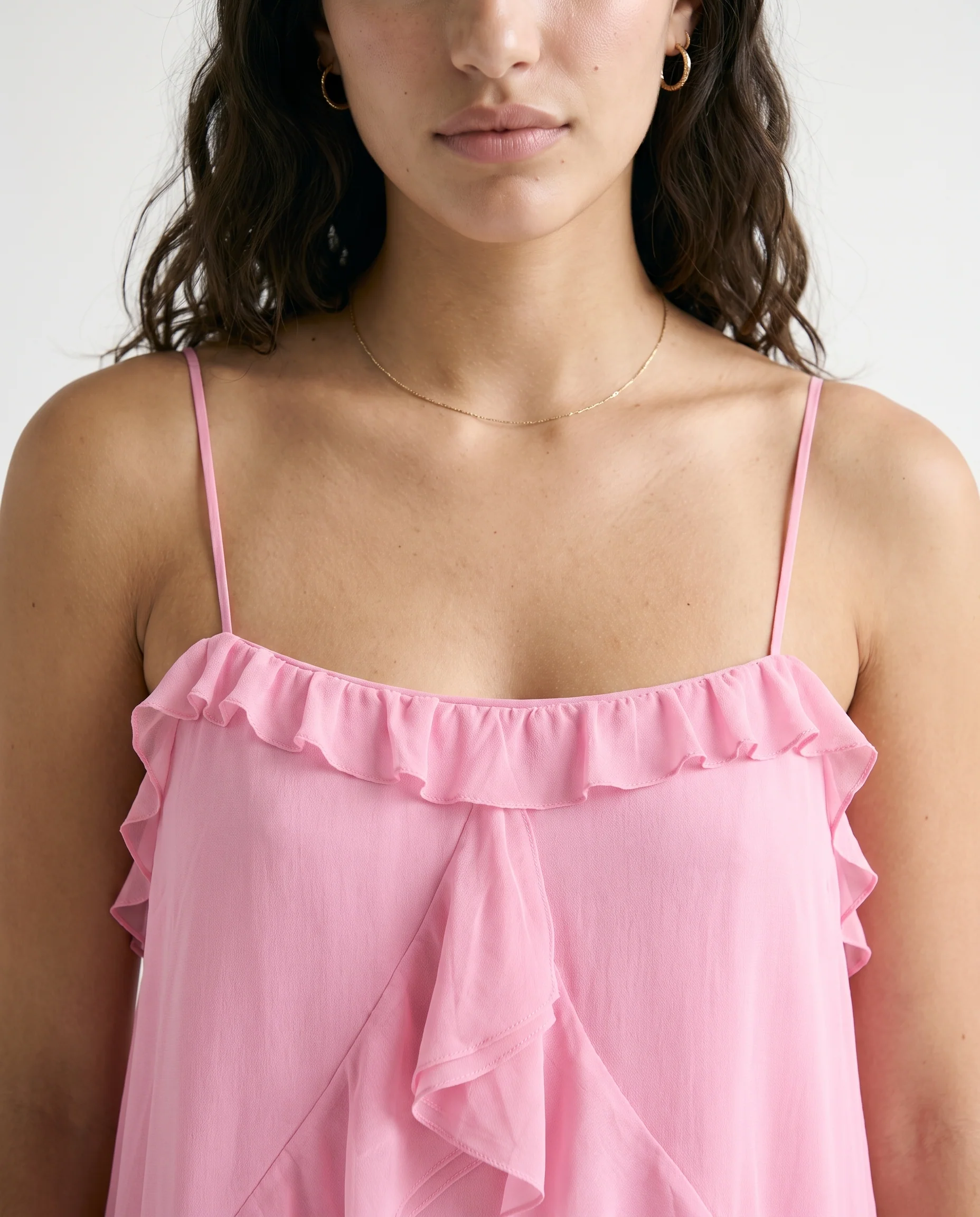 Soft Gathered Dress Pink - Image 2
