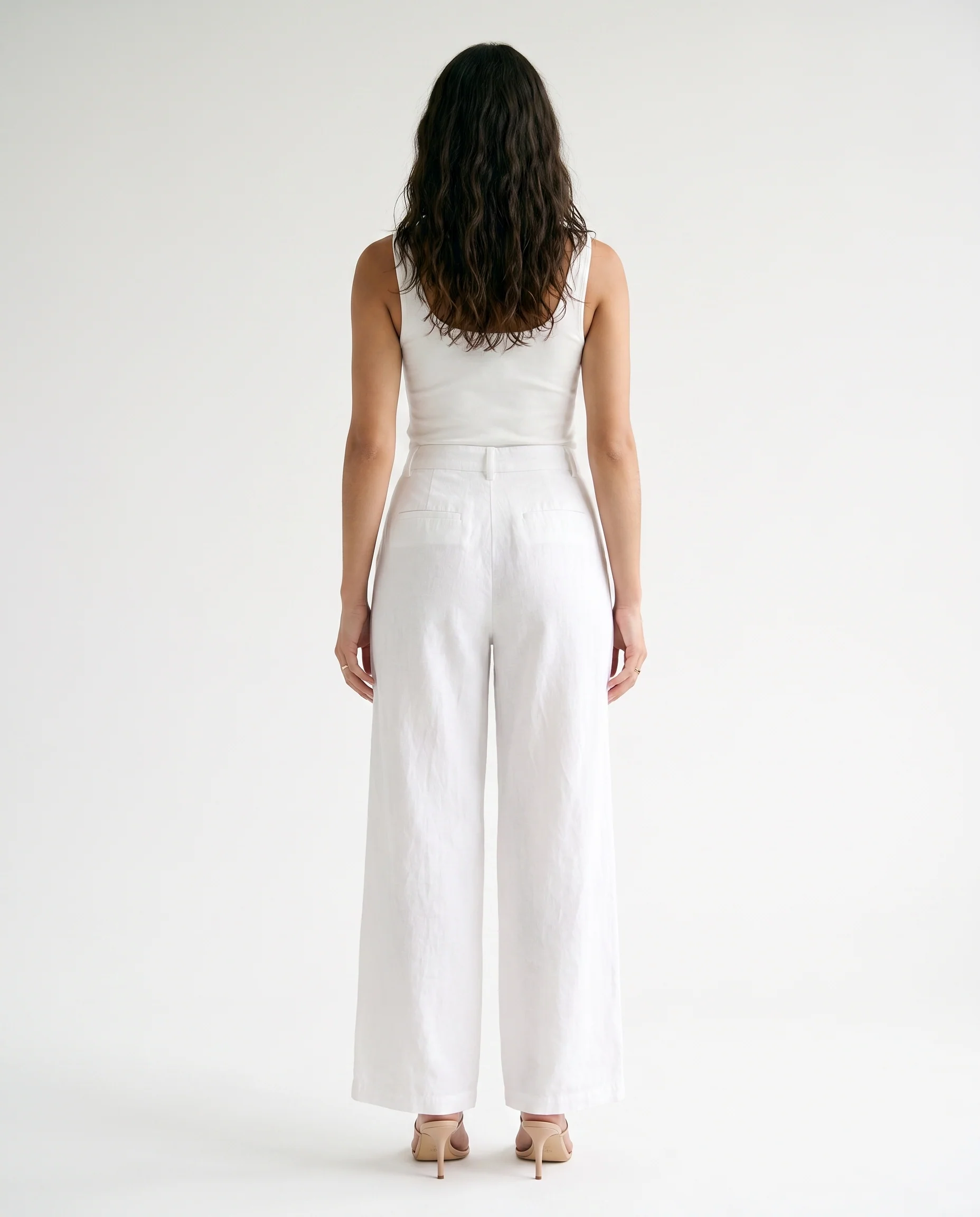 Solid Woven Pant White - Image 2