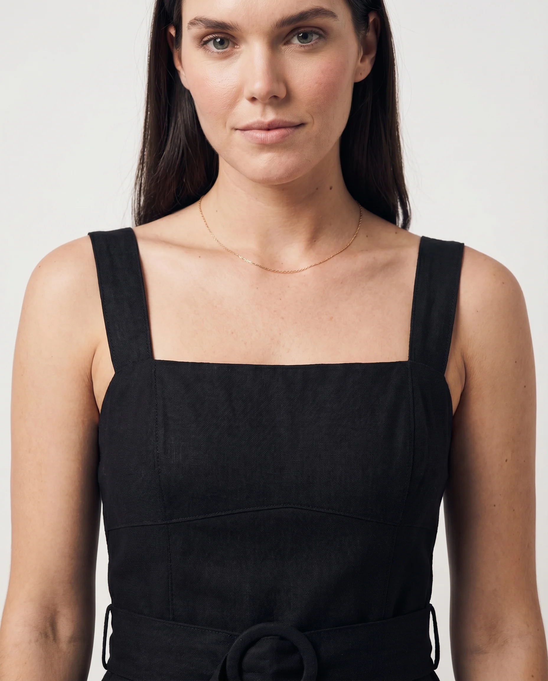 Square Neck Maxi Dress Black - Image 6