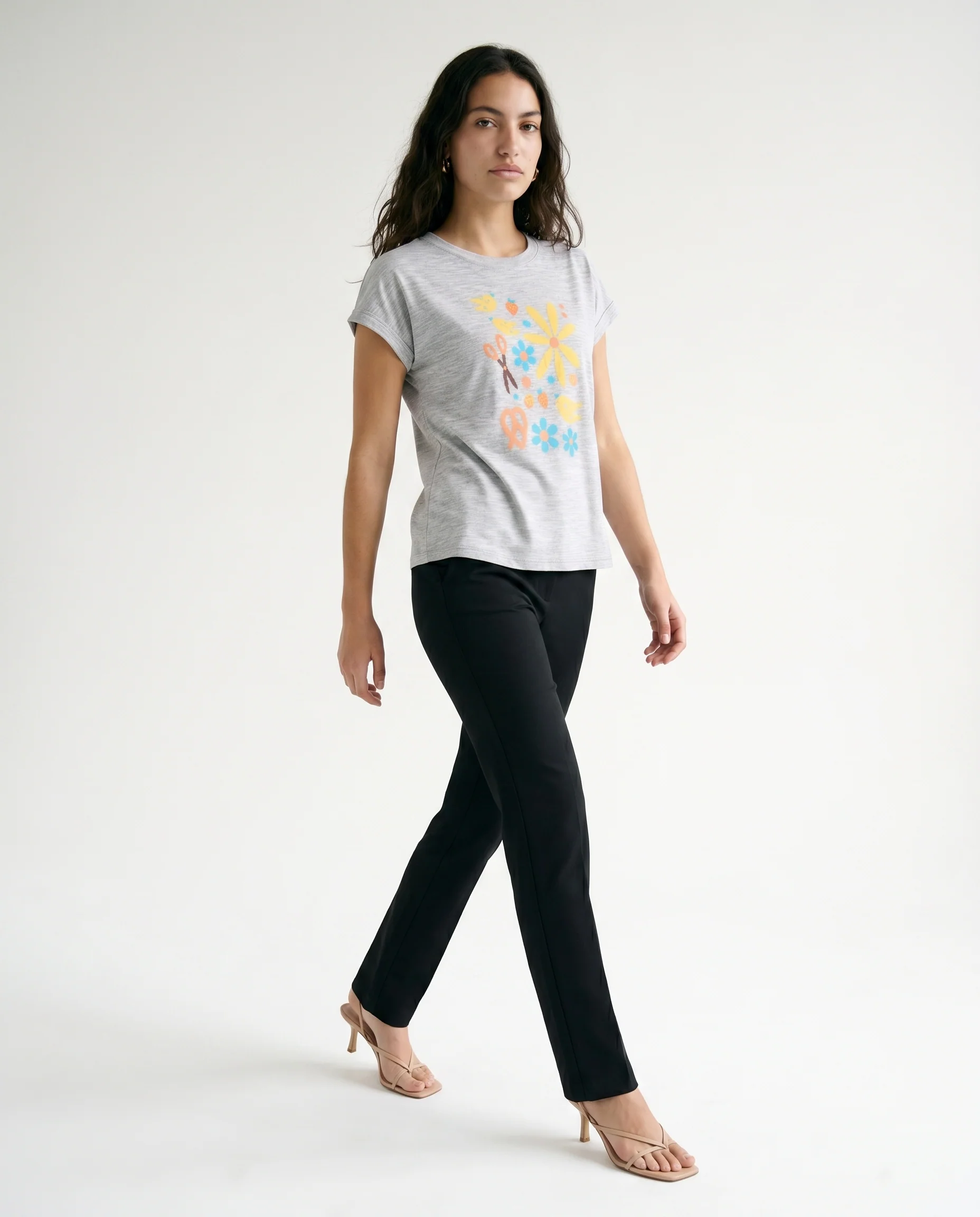 Statement Graphic Tee Gray Gray