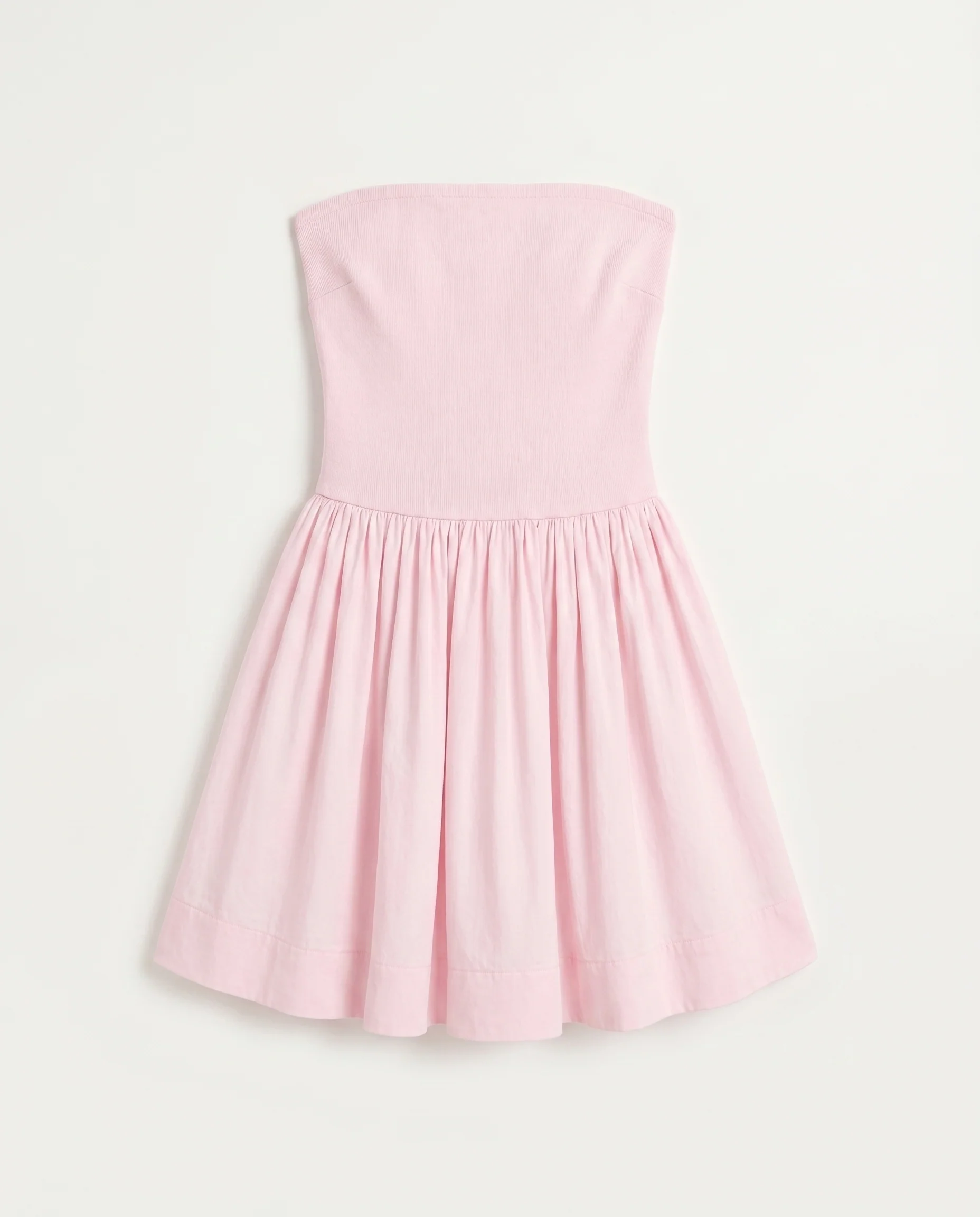 Strapless Flowy Mini Dress Soft Pink - Image 8