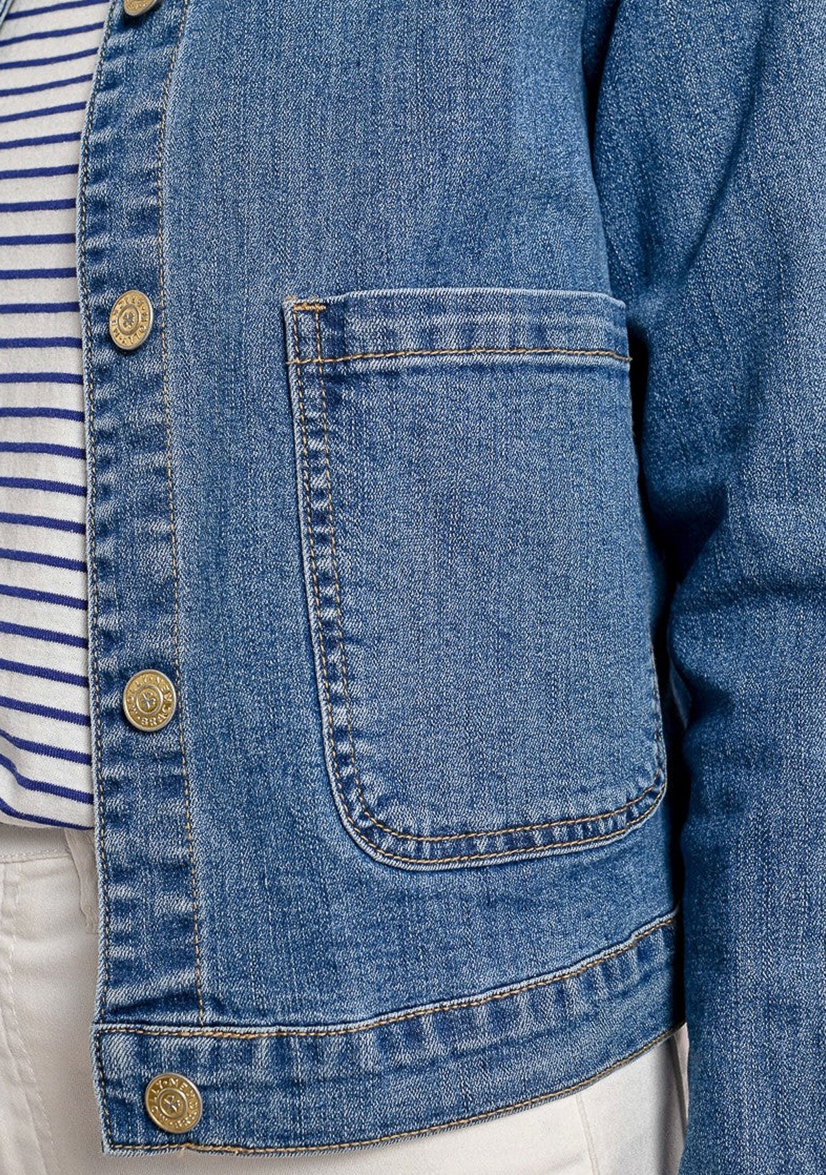 Stretch Denim Workwear Jacket Denim Blue - Image 5
