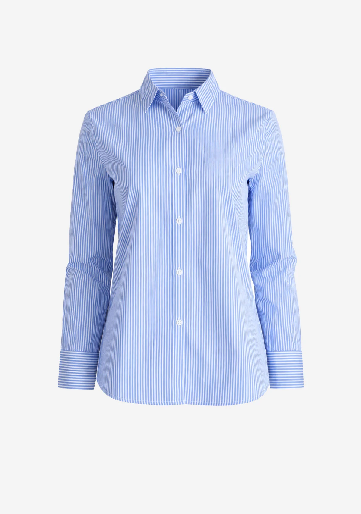 Striped  Button Down Shirt Blue