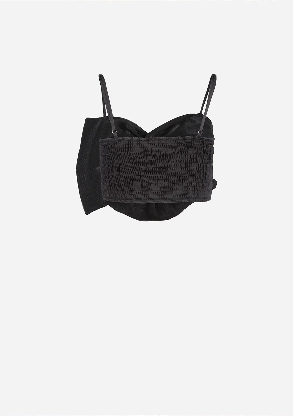 Thin Adjustable Strap Ribbon Top Black - Image 3