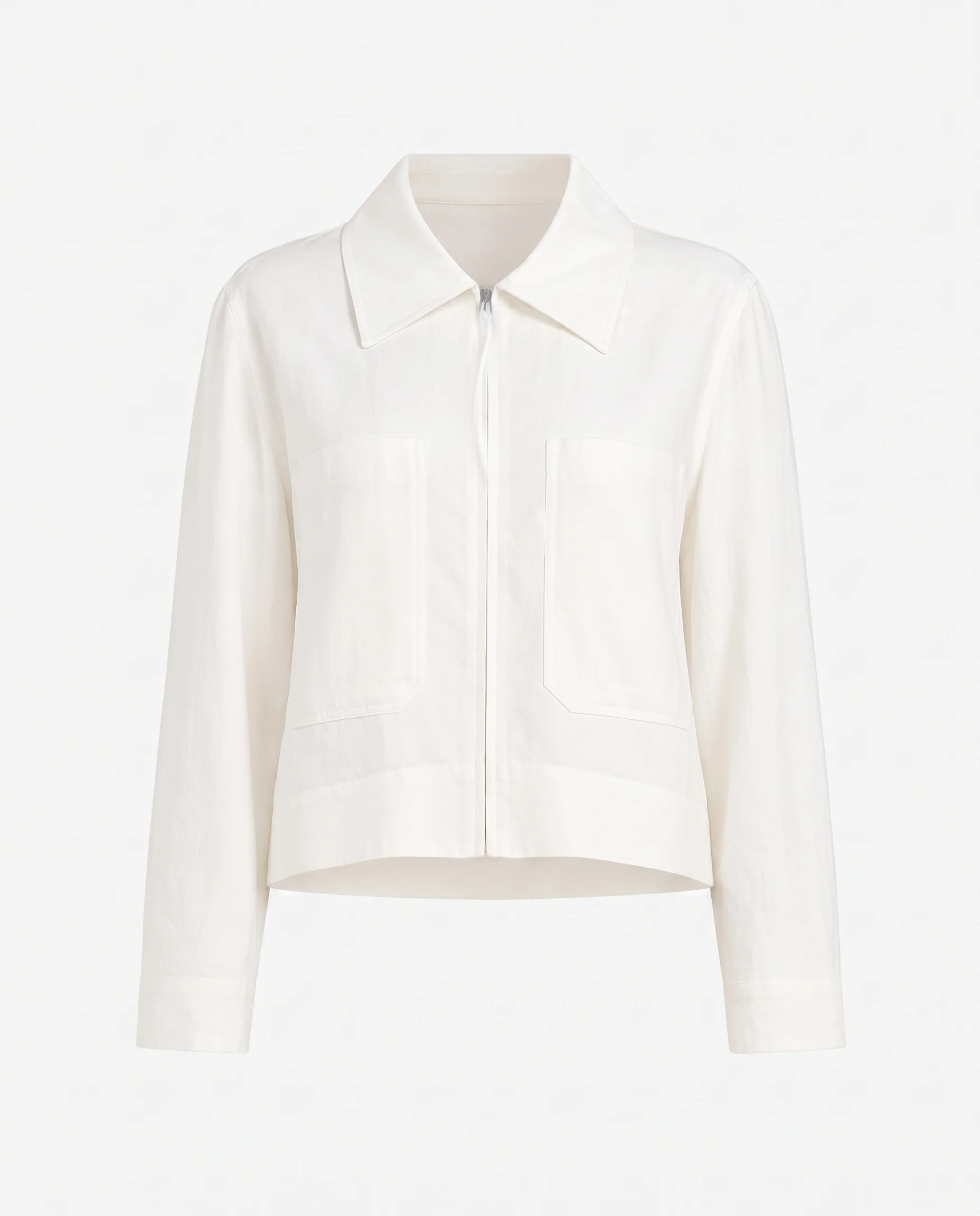 Tie-Front Shacket White - Image 5