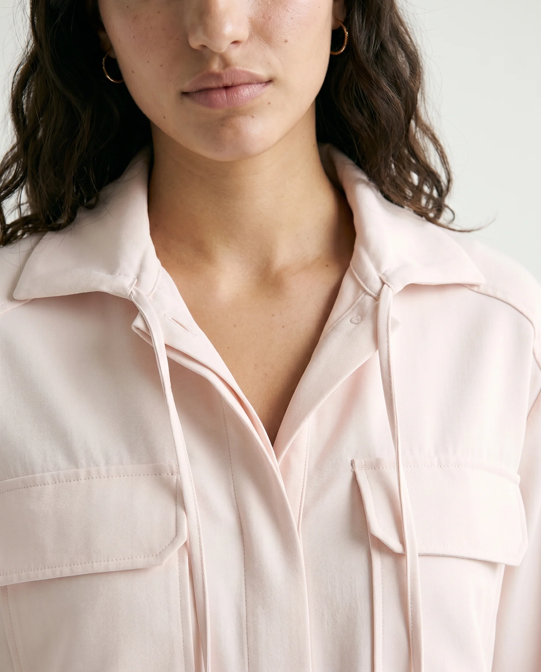 Utility Drawstring Dress Off White - Image 3
