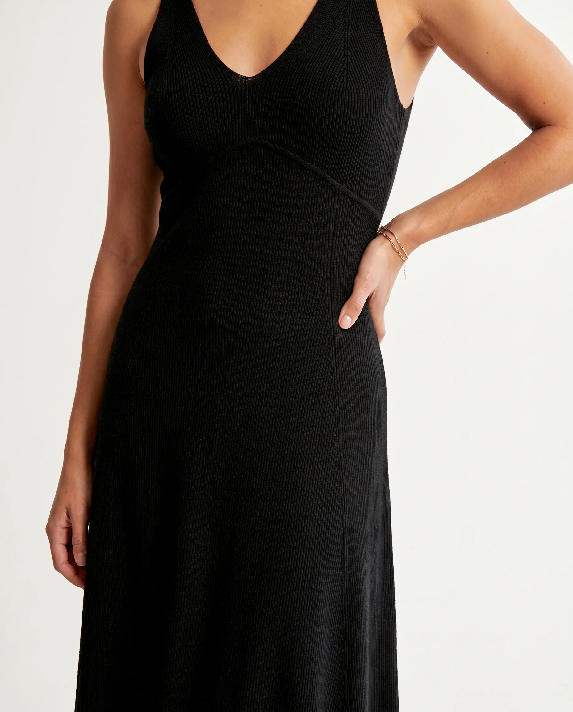 V-Neck Midi Slip Dress - Image 6