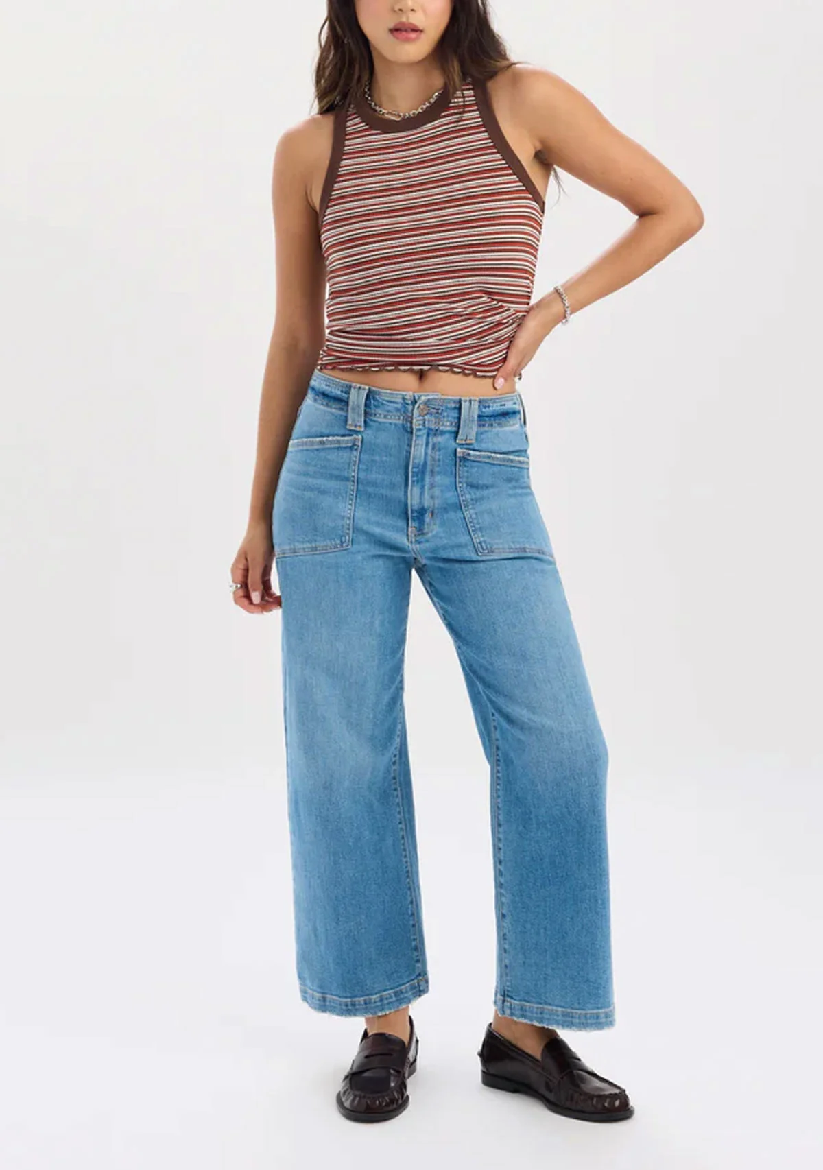 Valley Girl High Rise Patch Pocket Ankle Fave - Image 2
