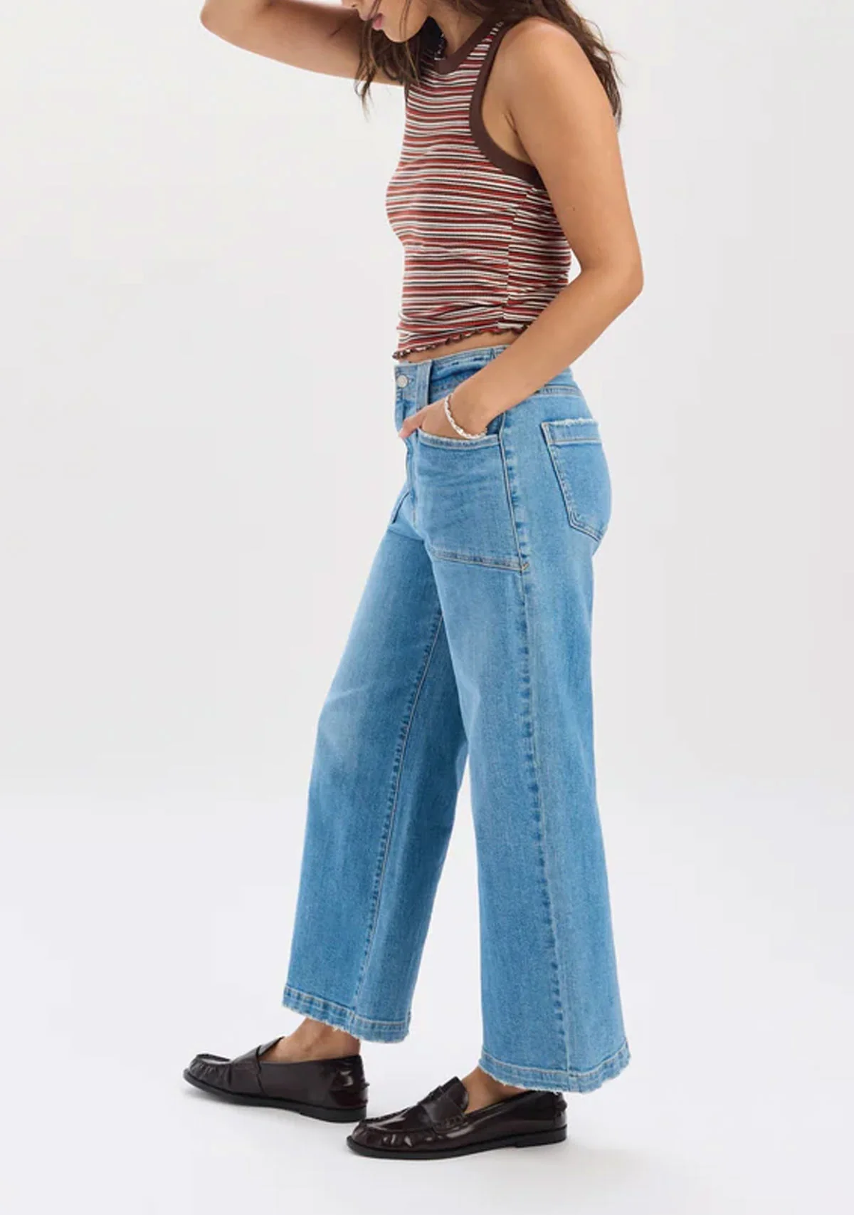 Valley Girl High Rise Patch Pocket Ankle Fave - Image 3