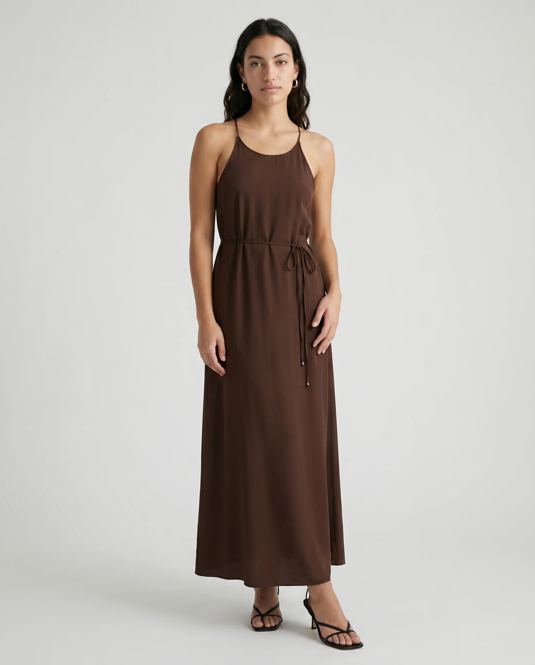 Viscose Maxi Cami Wrap Dress Hot Fudge - Image 5